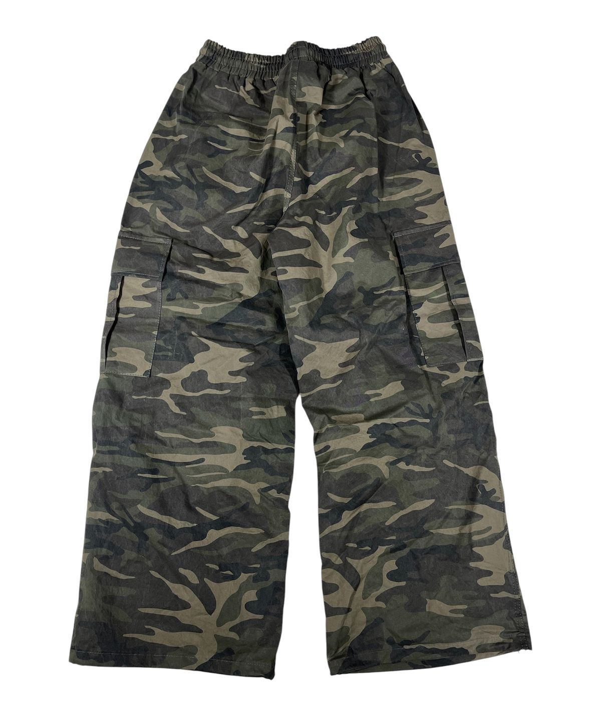 스케이터락(SK8ER ROCK) Camouflage Cotton Cargo Wide Pants ((Khaki))