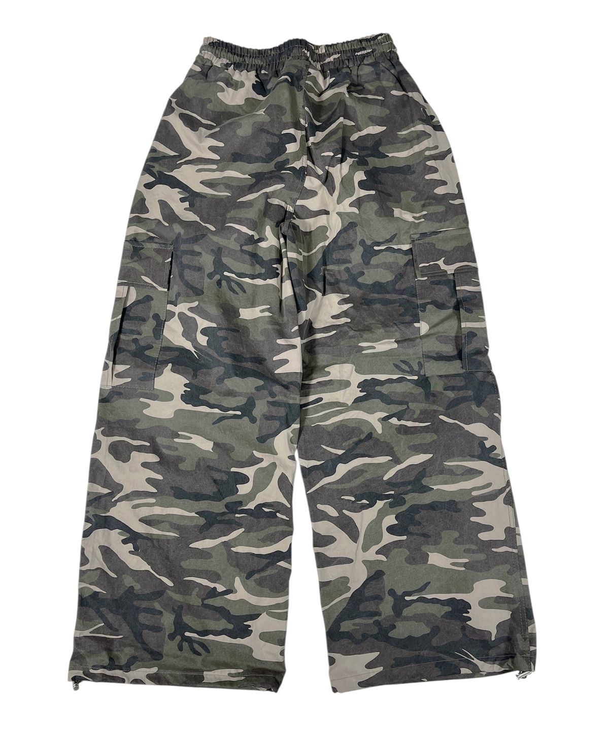 스케이터락(SK8ER ROCK) Camouflage Cotton Cargo Wide Pants ((Beige))