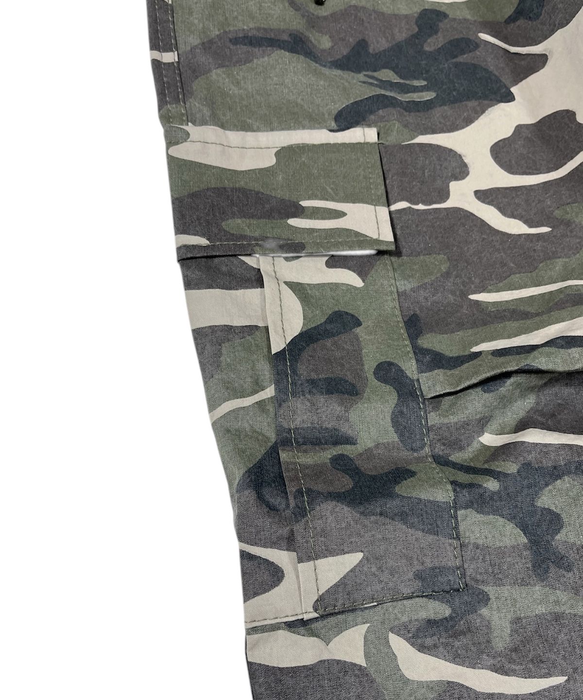 스케이터락(SK8ER ROCK) Camouflage Cotton Cargo Wide Pants ((Beige))