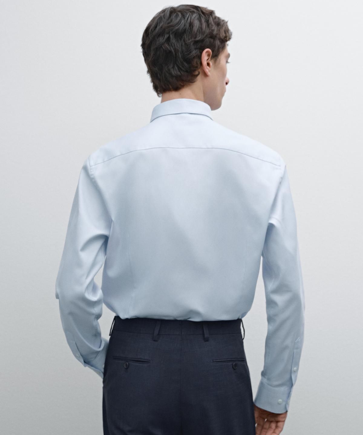 마시모두띠(MASSIMO DUTTI) 100% 코튼 슬림 핏 옥스퍼드 셔츠