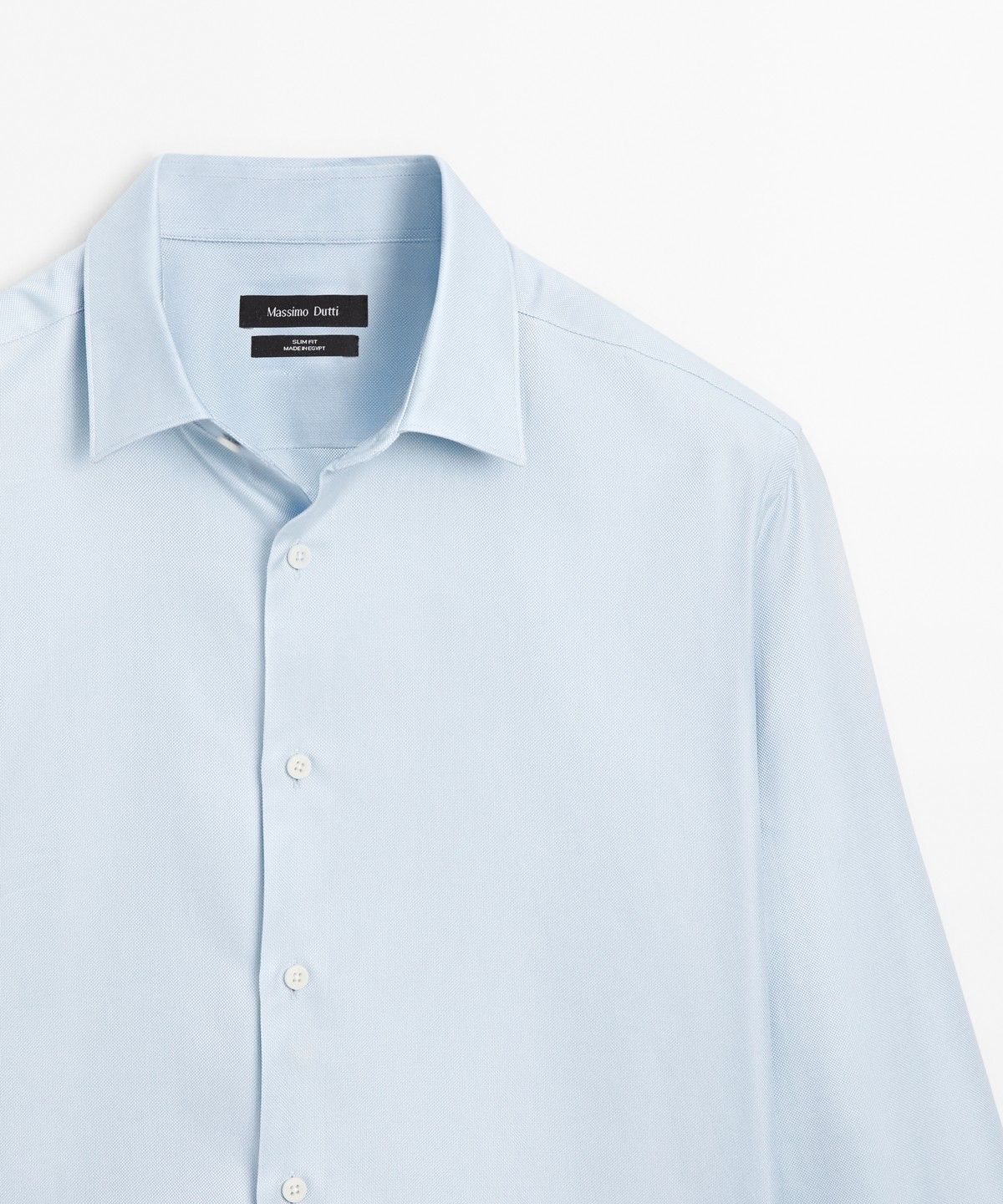 마시모두띠(MASSIMO DUTTI) 100% 코튼 슬림 핏 옥스퍼드 셔츠