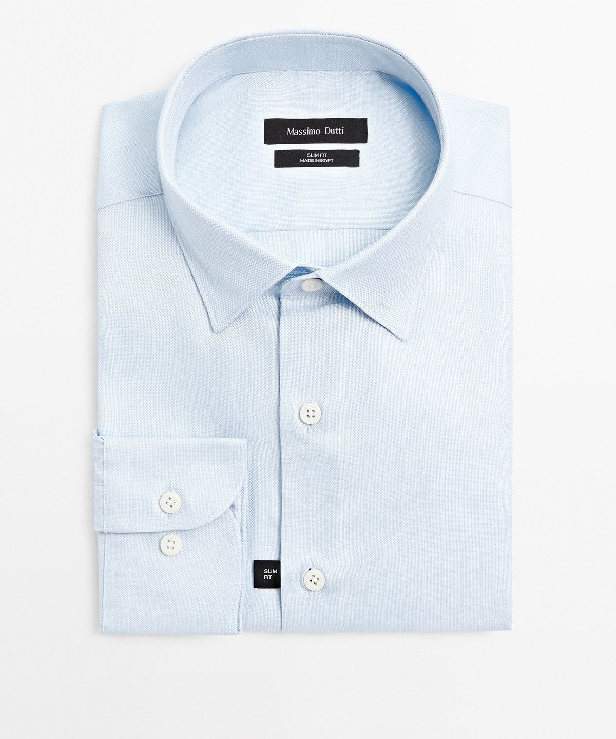 마시모두띠(MASSIMO DUTTI) 100% 코튼 슬림 핏 옥스퍼드 셔츠
