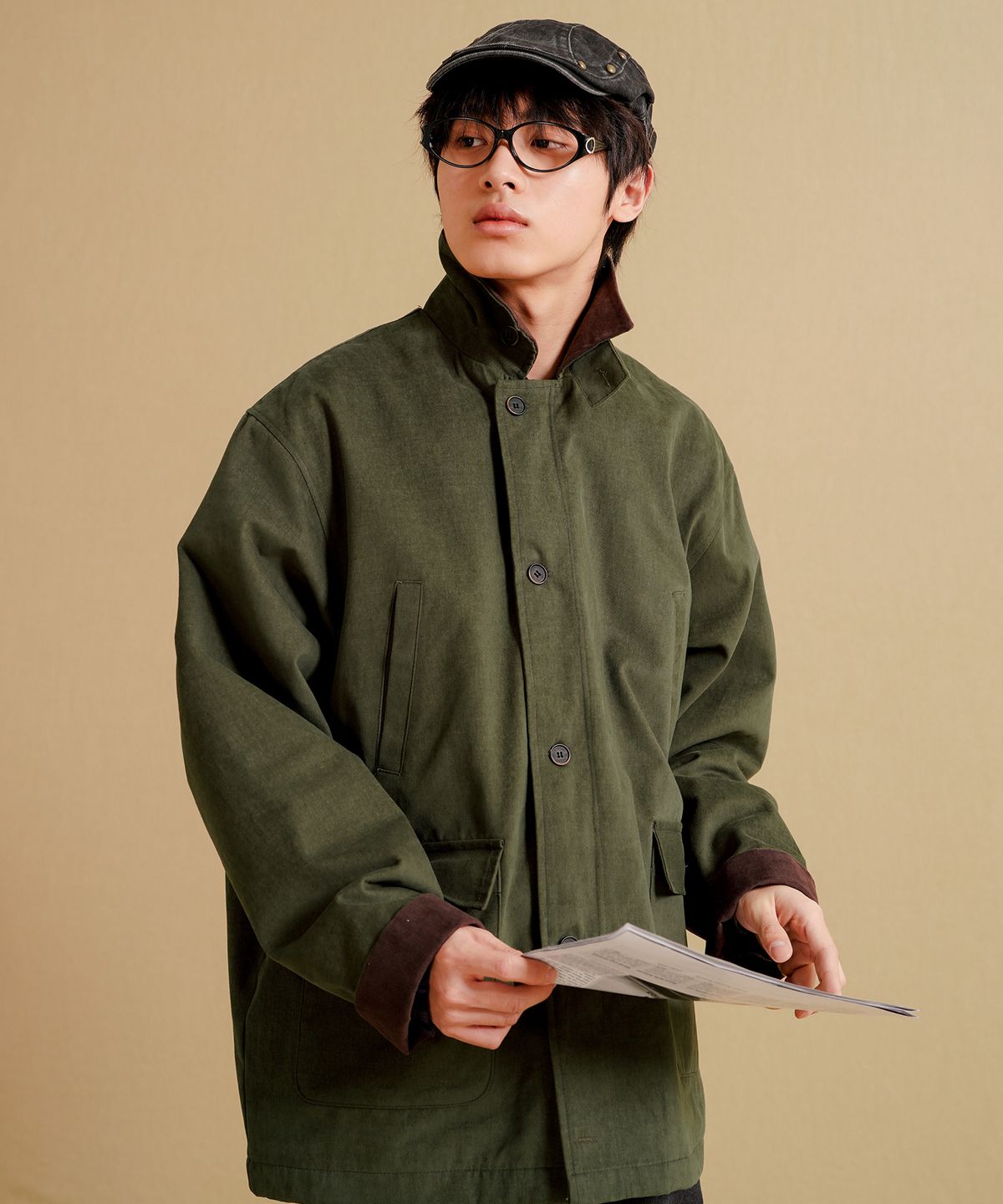 더블유브이프로젝트(WV PROJECT) 더프 헌팅자켓 카키 MJOT7770