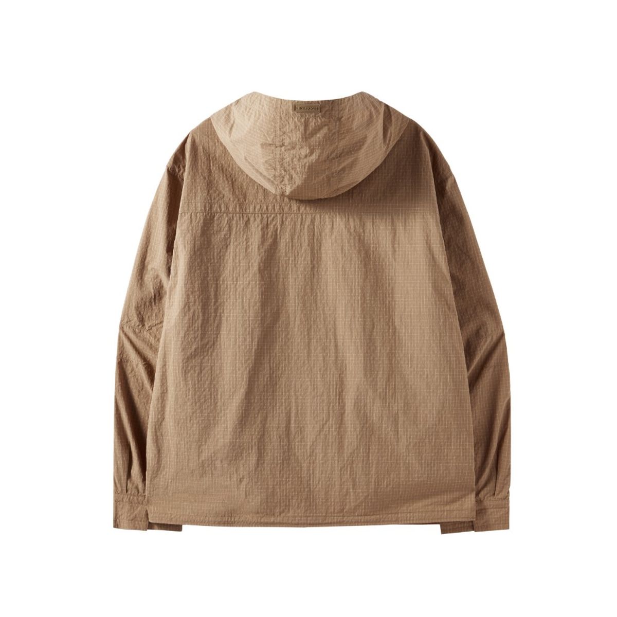 브롬톤 런던(BROMPTON LONDON) SLEEVES CHEQUERED HOOD JUMPER - D/BEIGE (P251UJP103)