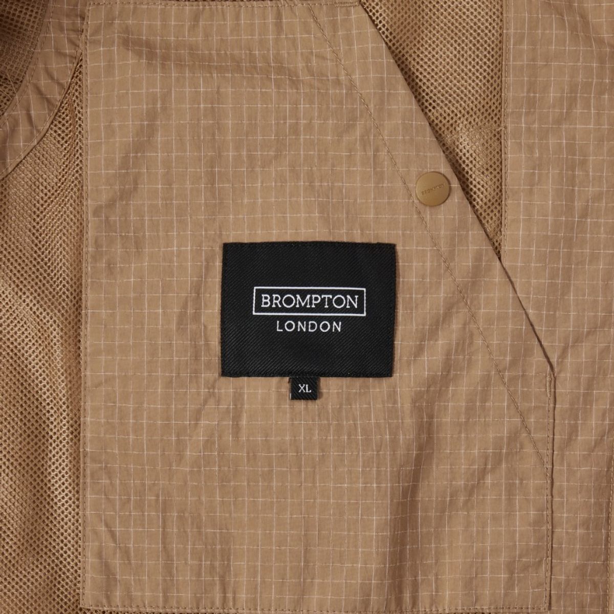 브롬톤 런던(BROMPTON LONDON) SLEEVES CHEQUERED HOOD JUMPER - D/BEIGE (P251UJP103)