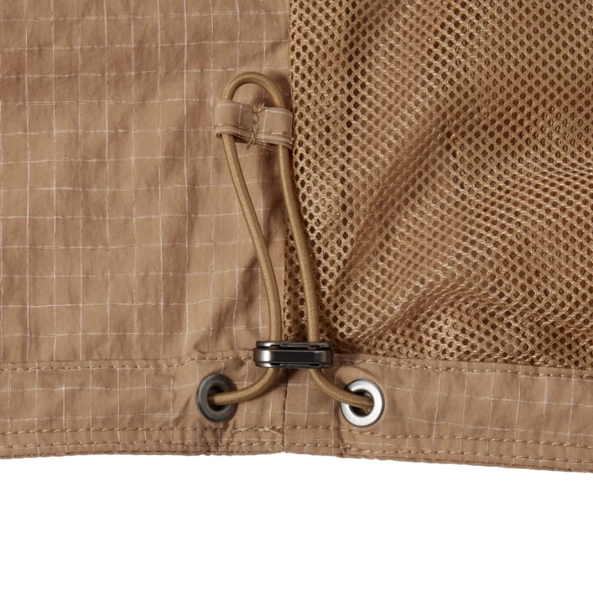 브롬톤 런던(BROMPTON LONDON) SLEEVES CHEQUERED HOOD JUMPER - D/BEIGE (P251UJP103)