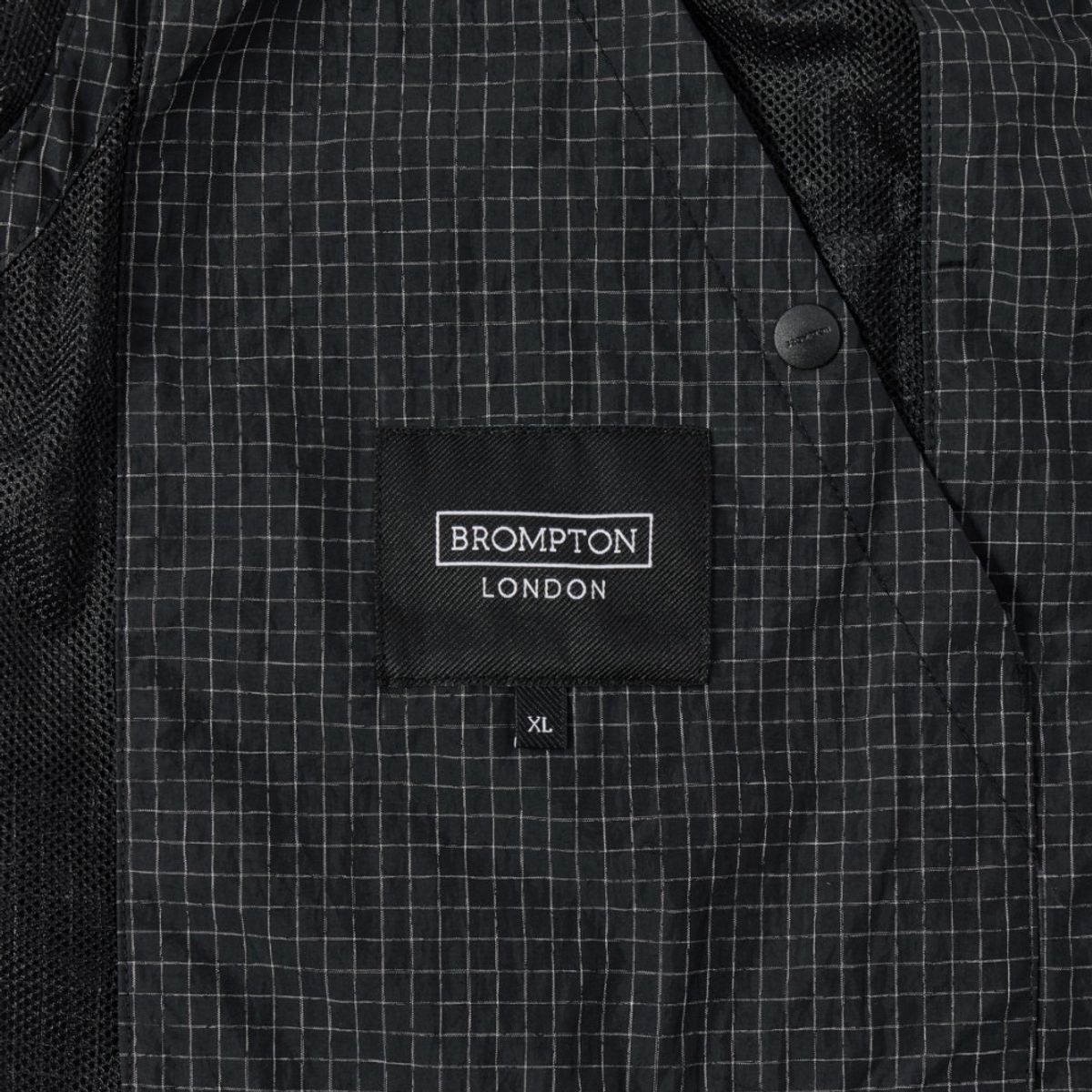브롬톤 런던(BROMPTON LONDON) SLEEVES CHEQUERED HOOD JUMPER - BLACK (P251UJP103)