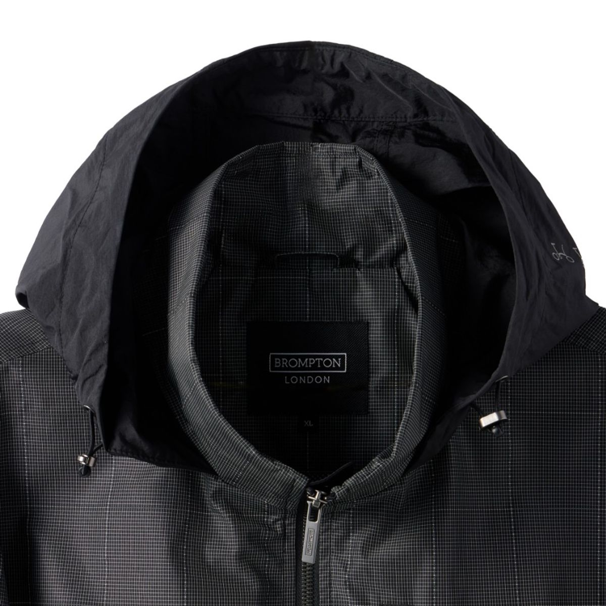 브롬톤 런던(BROMPTON LONDON) REFLECTIVE HOOD BUILT-IN JUMPER - BLACK (P251MJP161)