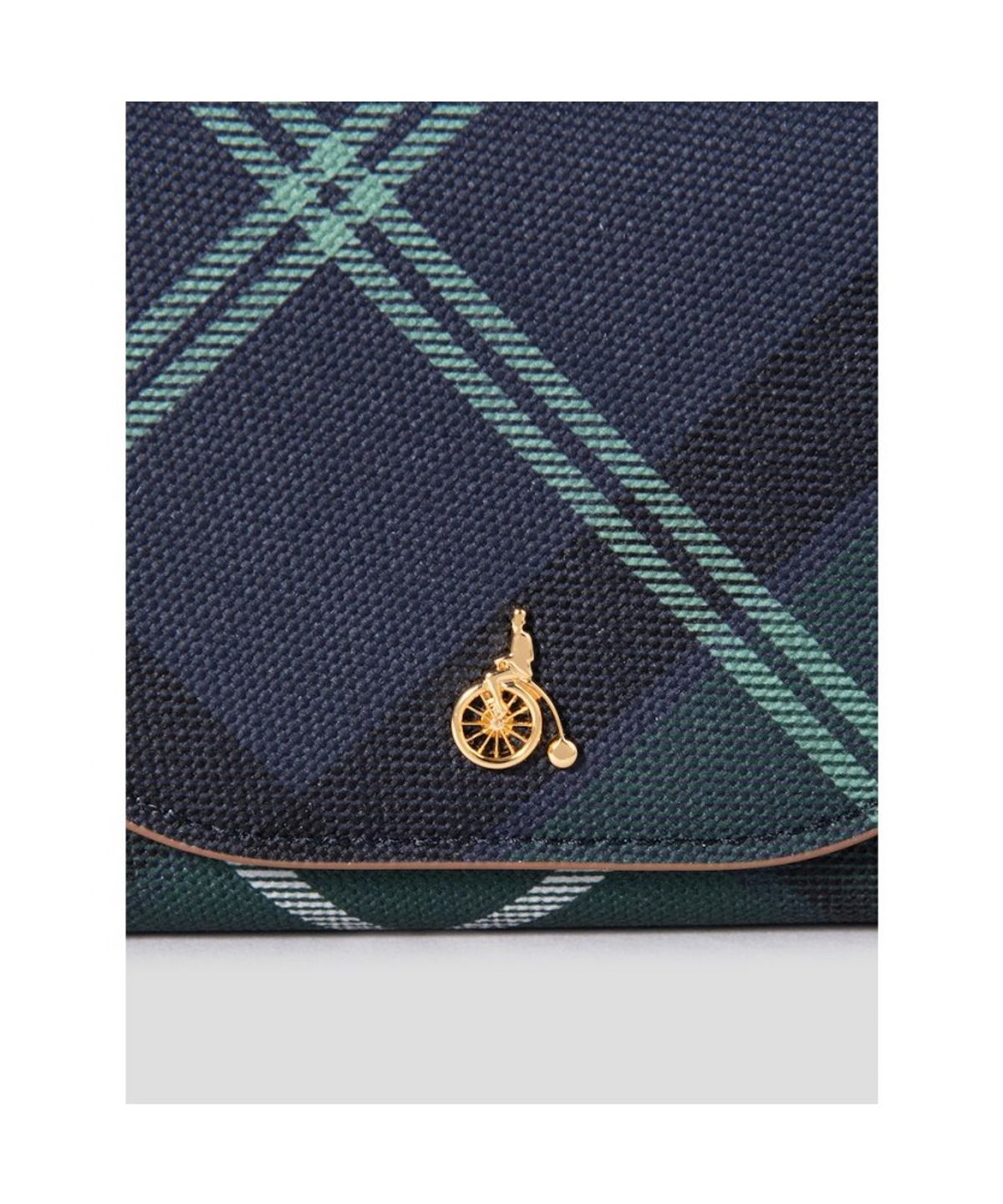 빈폴 액세서리(BEANPOLE ACCESSORY) 뉴 헤릿 사선 체크 중지갑 - 그린