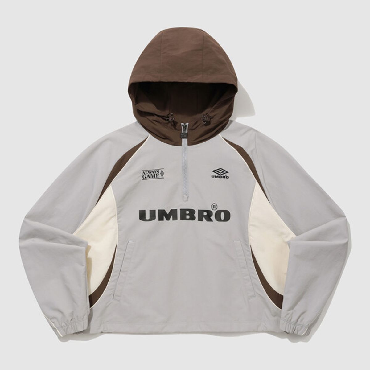 엄브로(UMBRO) HBL 스포티 캐주얼 후드 아노락 라이트 그레이(UQ123CWT21)