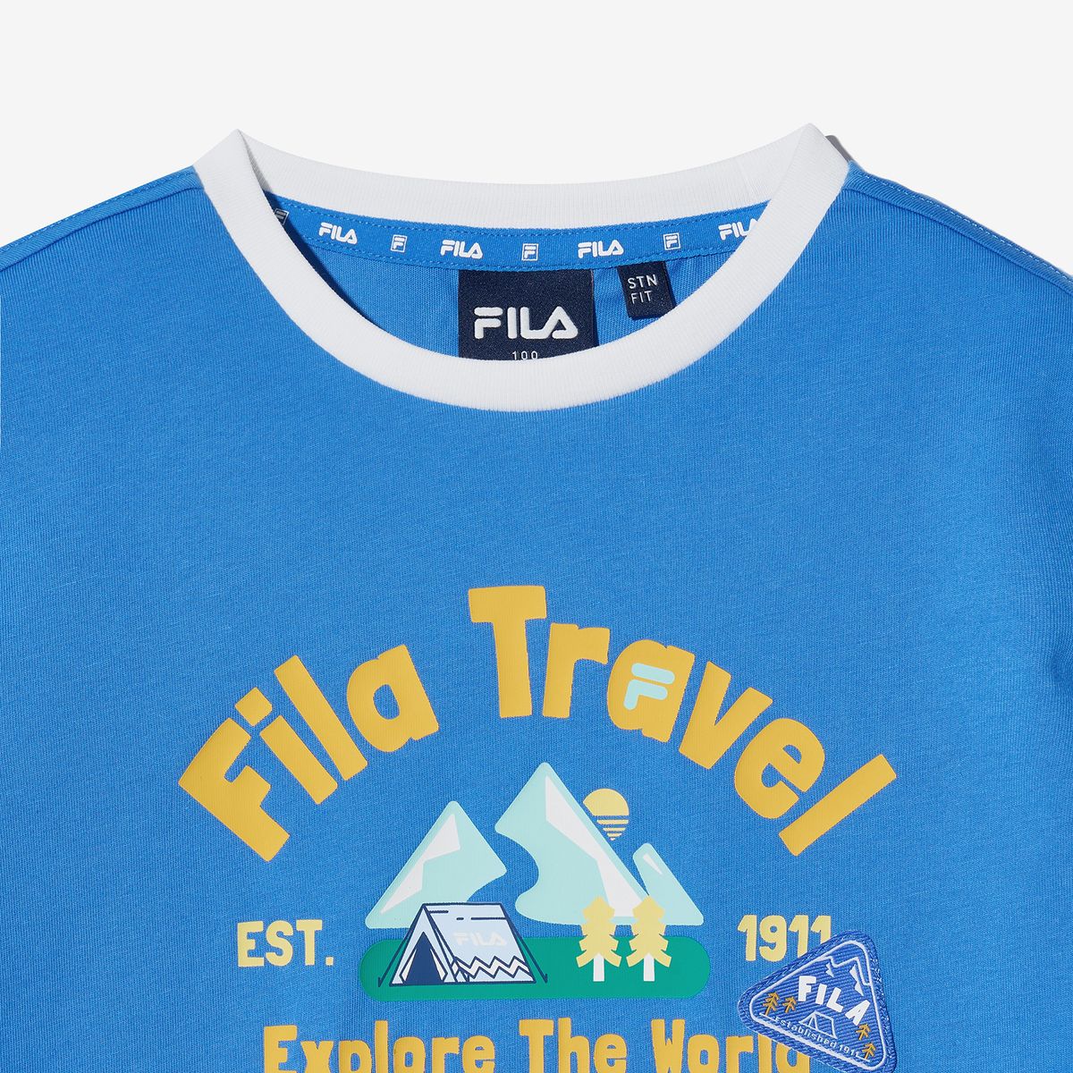 휠라 키즈(FILA KIDS) Travel club 링거 반팔티셔츠