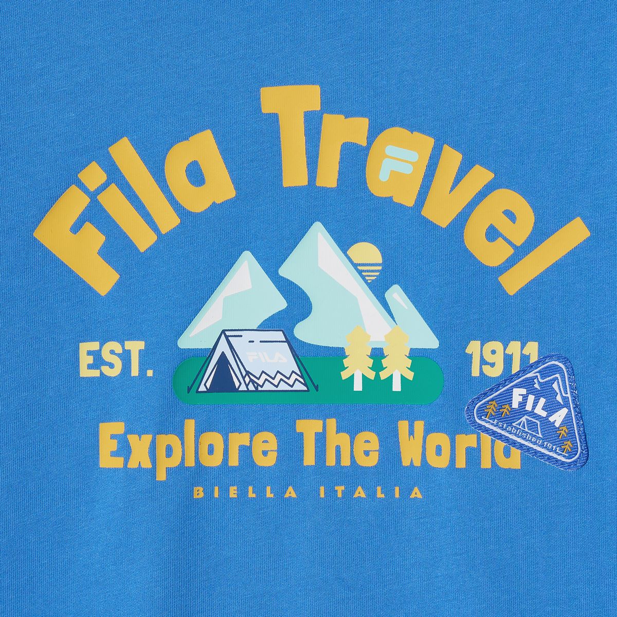 휠라 키즈(FILA KIDS) Travel club 링거 반팔티셔츠