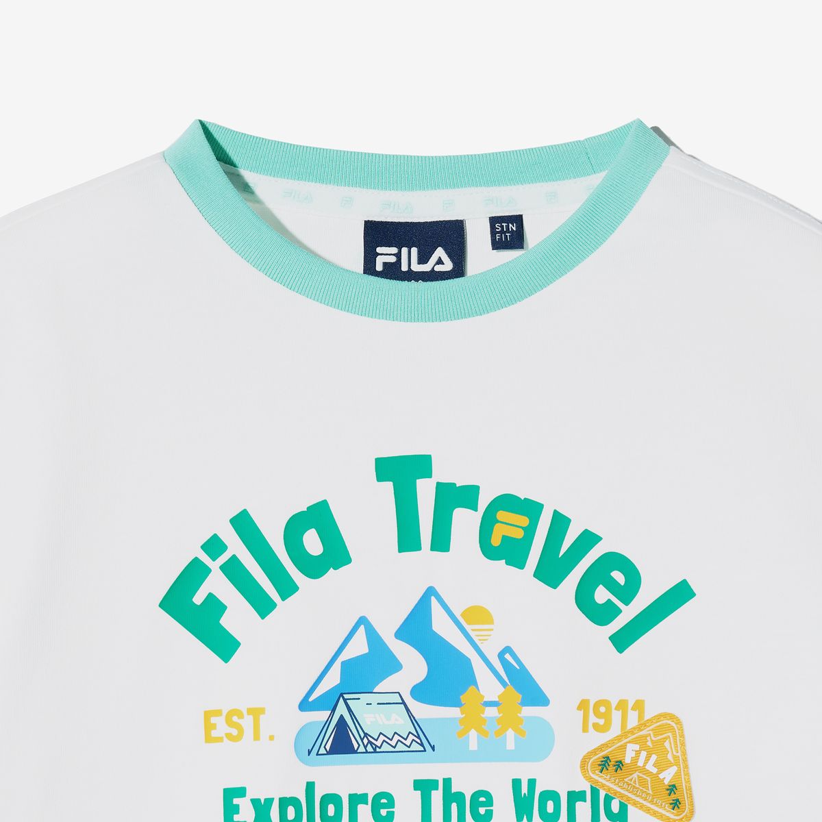 휠라 키즈(FILA KIDS) Travel club 링거 반팔티셔츠