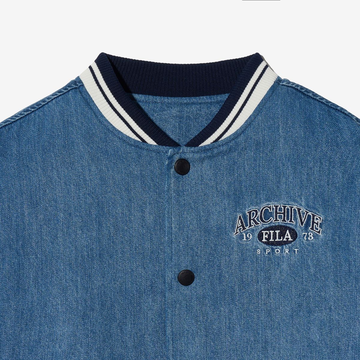 휠라 키즈(FILA KIDS) 캠퍼스 데님 바시티 자켓(FK2JKH1305XLDE)