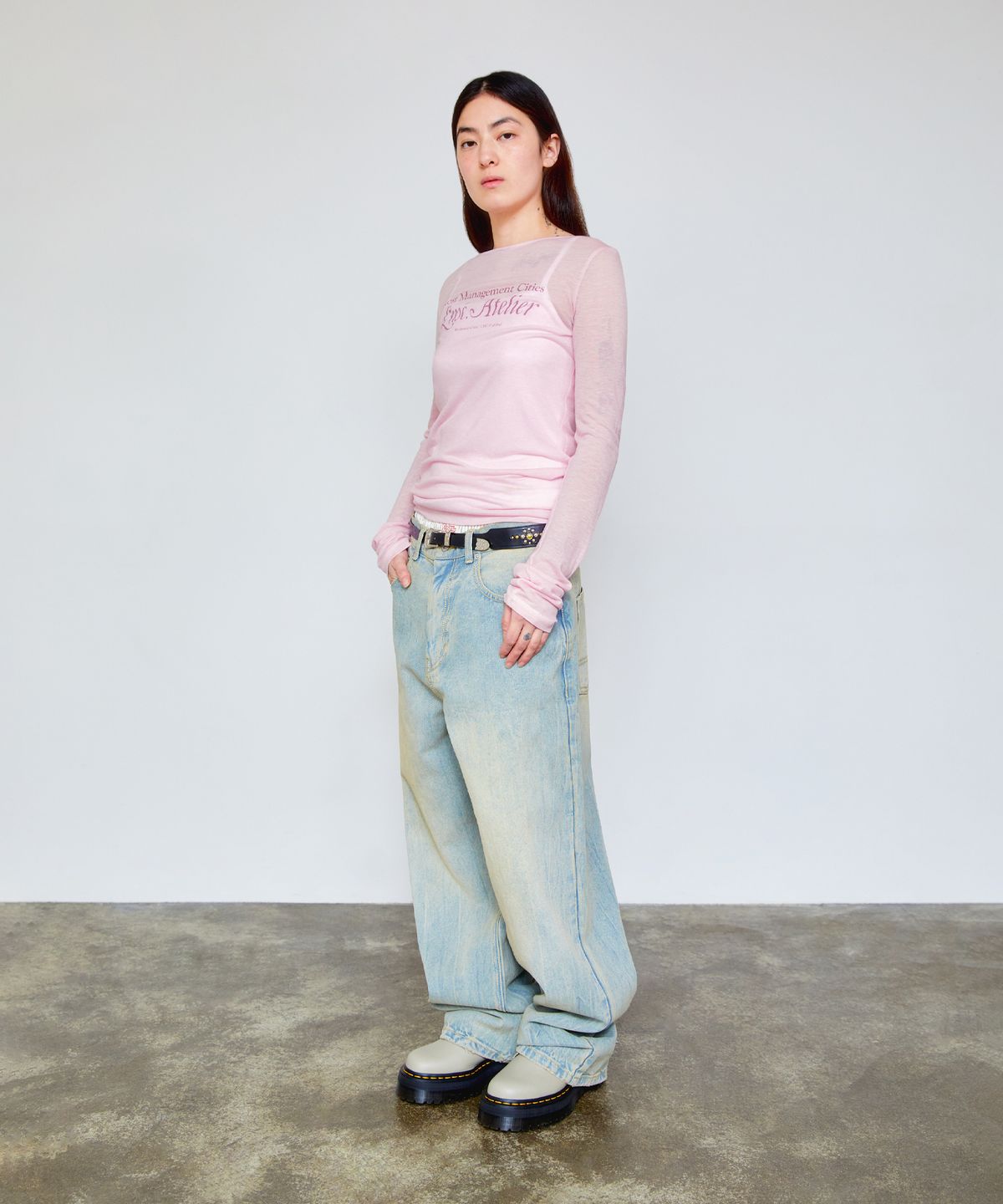 엘엠씨(LMC) WM LMC ATELIER SHEER LONG SLV TEE pink