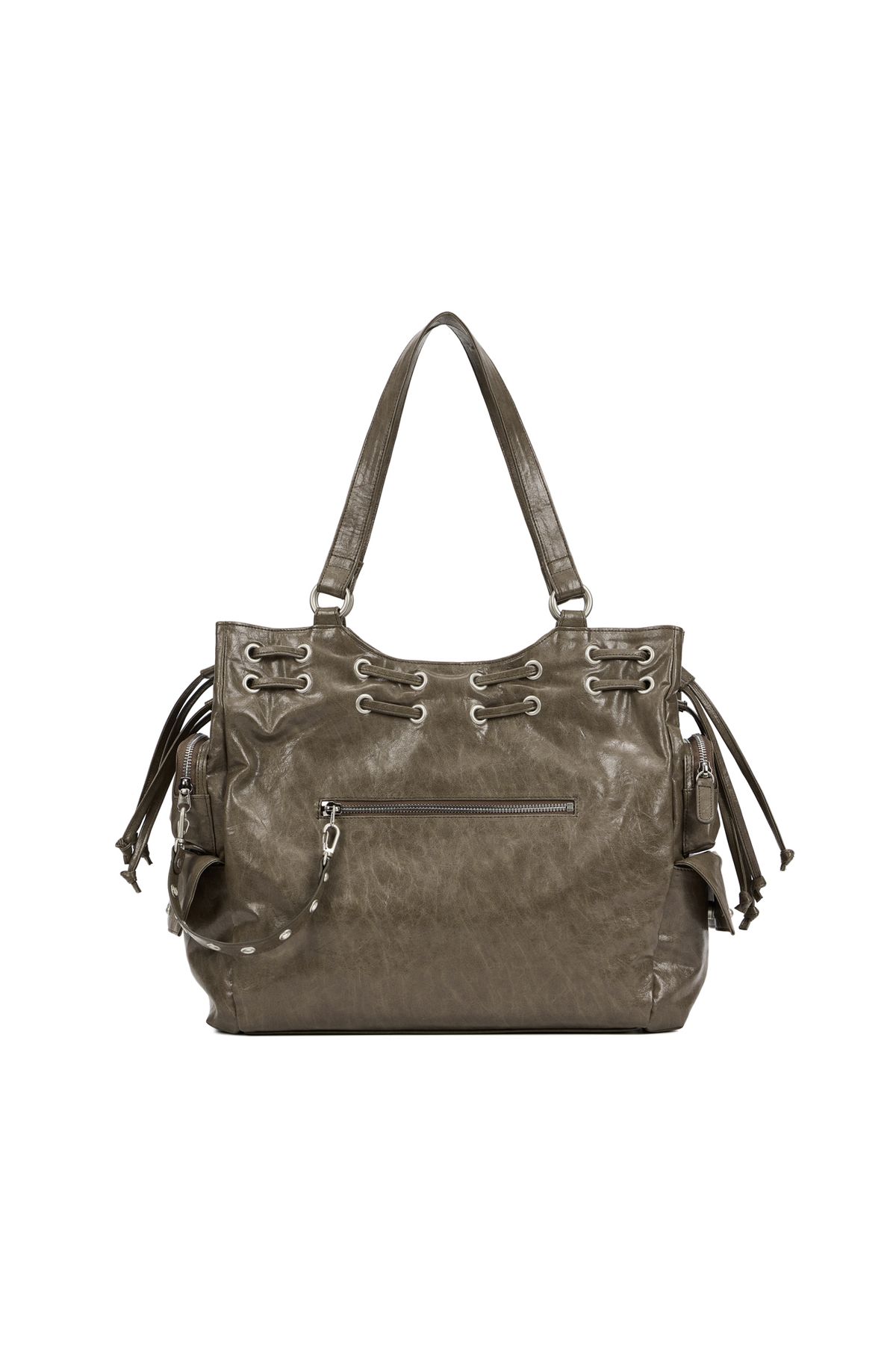 다이닛(DEINET) DEINET NEW STUD STRING BIG BAG IN KHAKI