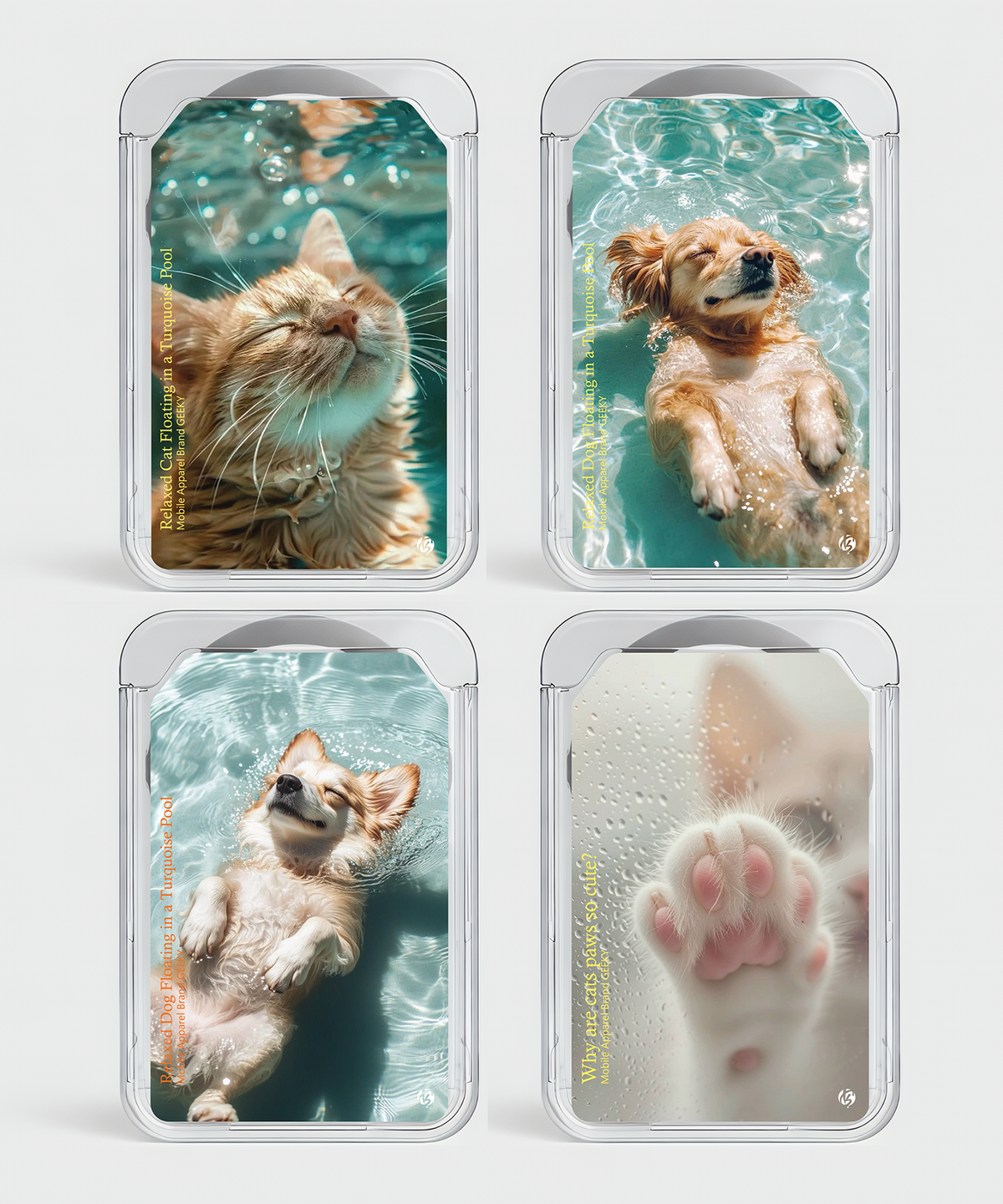 기키(GEEKY) 맥세이프 카드지갑 홀더 Relaxed Animal