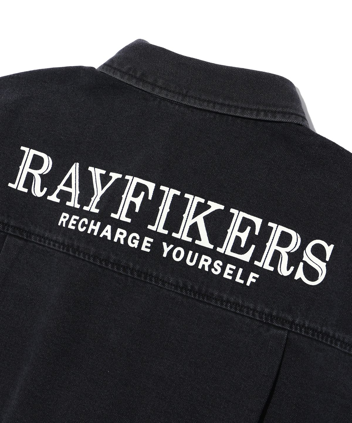 레이피커스(RAYFIKERS) 로고 데님 셔츠 BLACK (MP1YU103-076)