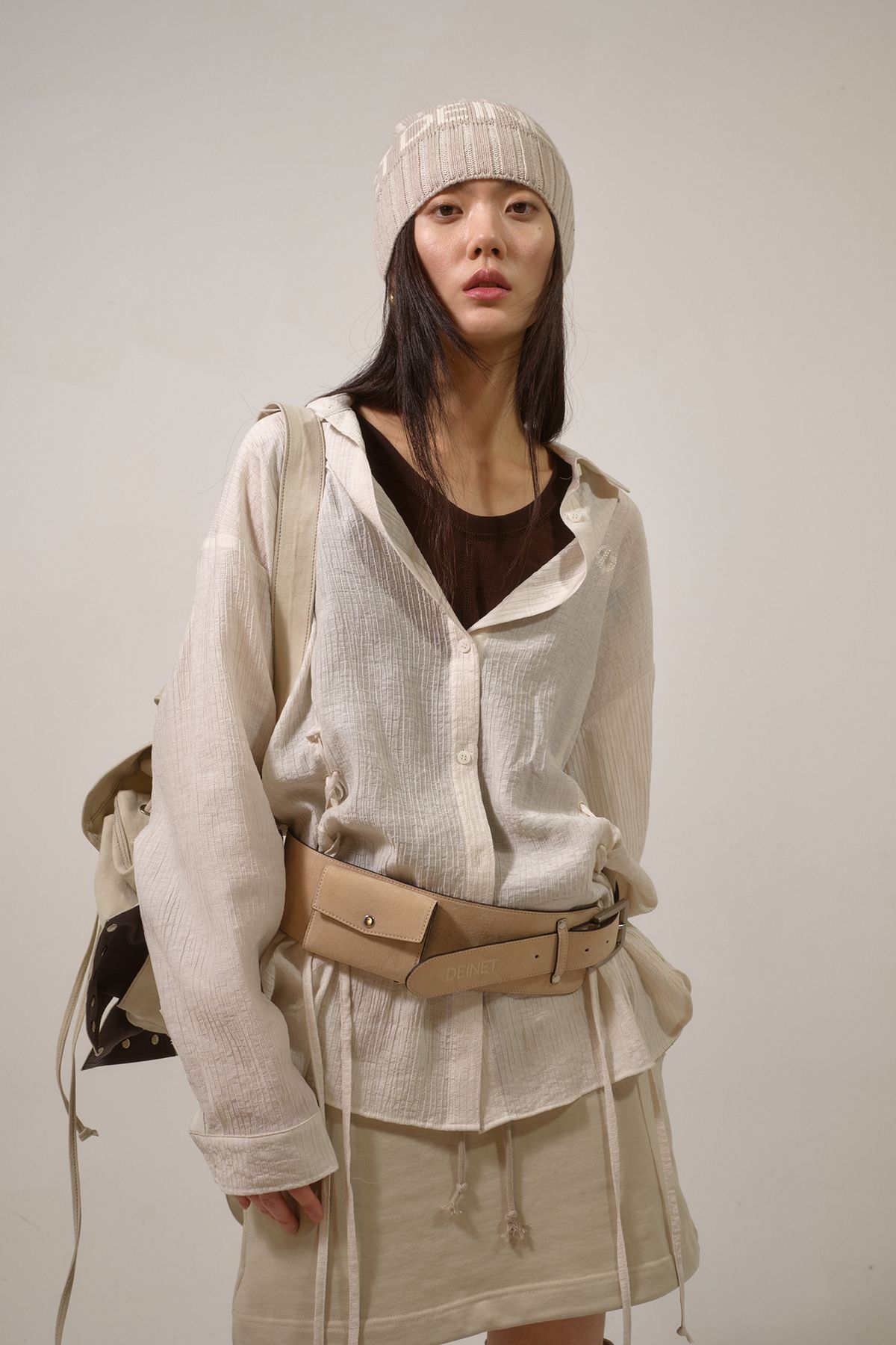 다이닛(DEINET) IN MY POCKET SUEDE BELT IN BEIGE