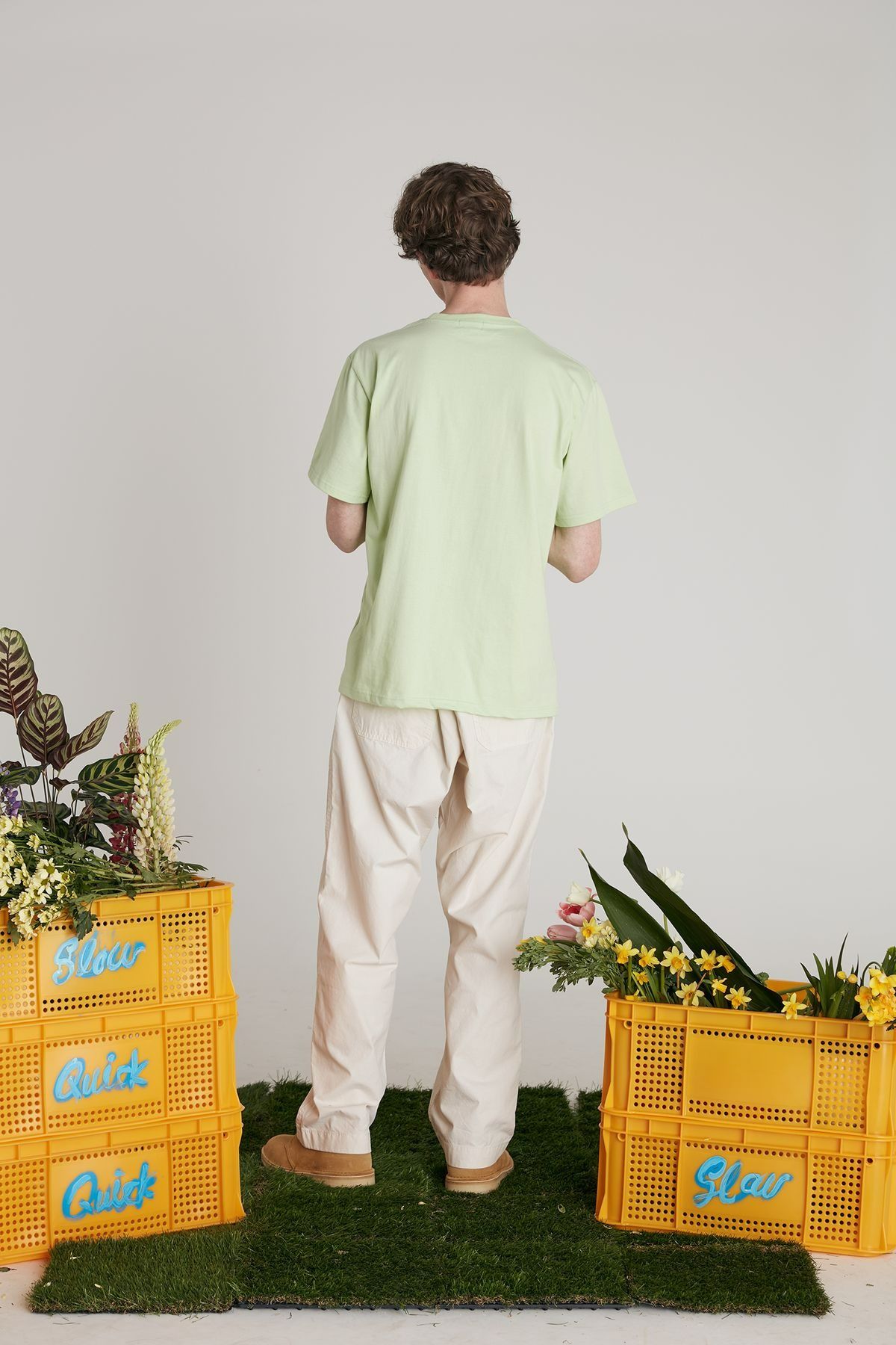 슬로코스터(SLOWCOASTER) DELIVERY TEAM SHORT SLEEVES Melon