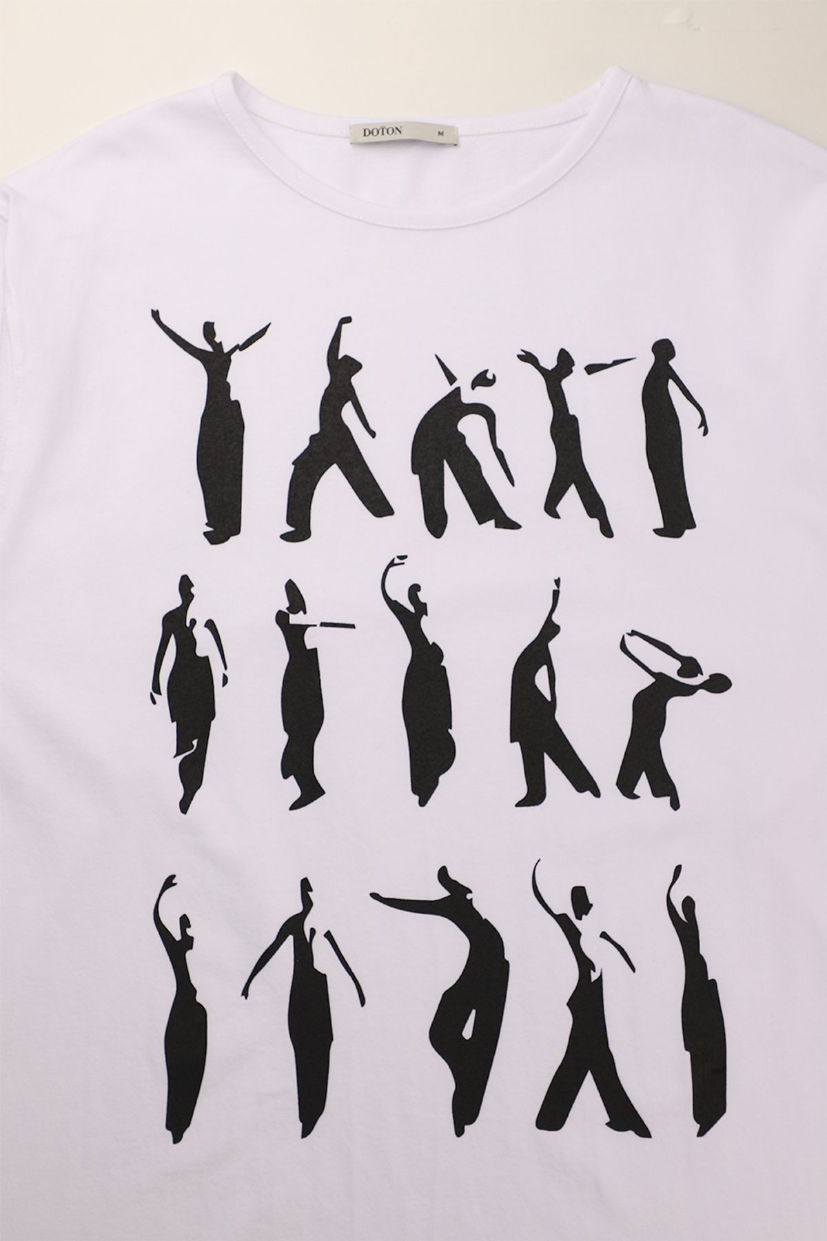 도톤(DOTON) 무용수 프린트 롱 슬리브(White)