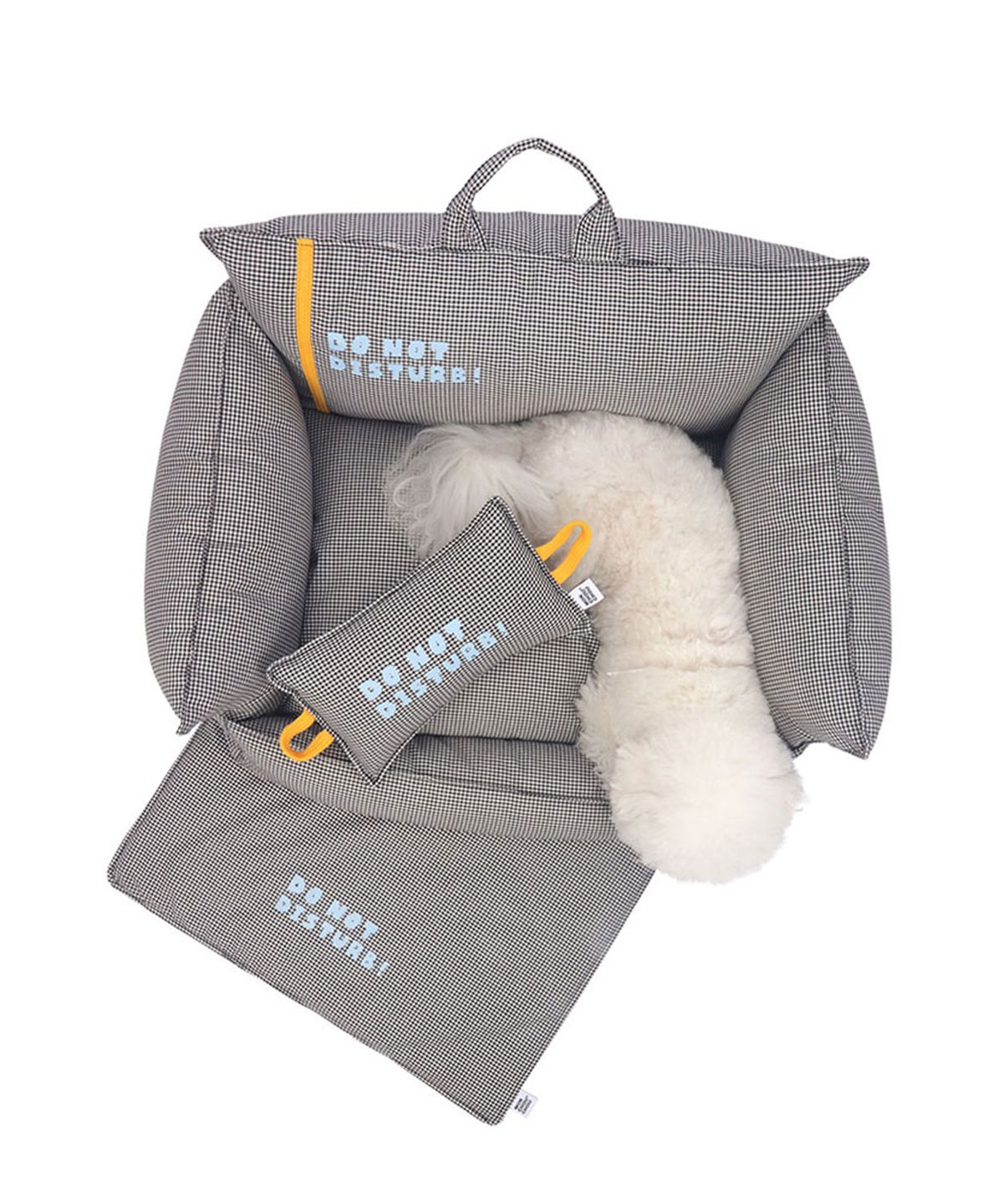 몽슈슈(MONCHOUCHOU) Do not disturb Cushion Black Check