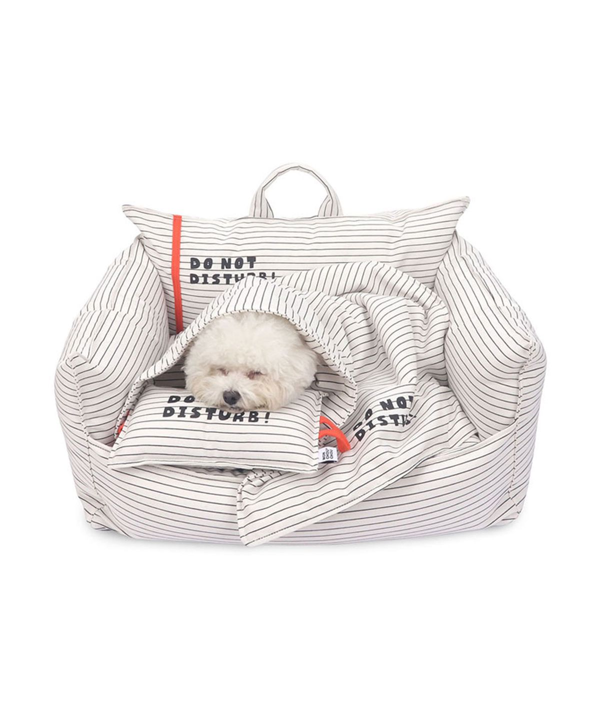 몽슈슈(MONCHOUCHOU) Do not disturb Cushion White Stripe
