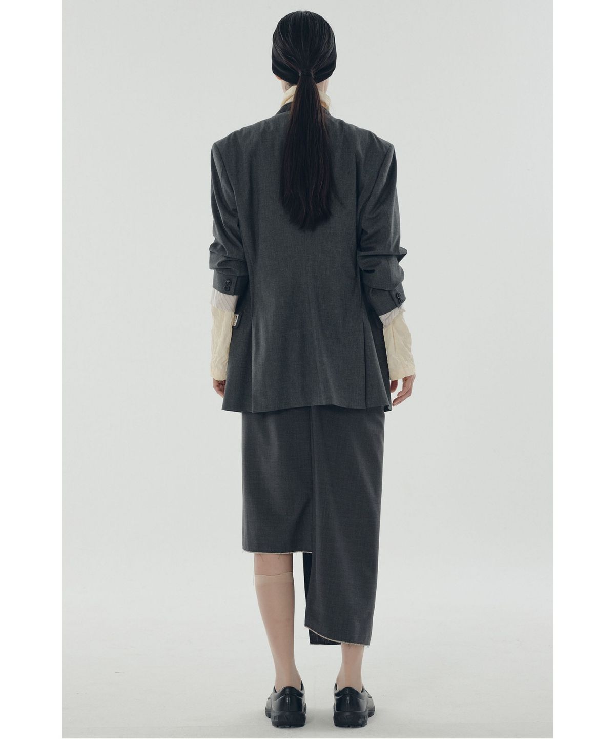 래코드(RECODE) Folded Raw edged jacket_RQJAS25502GYX