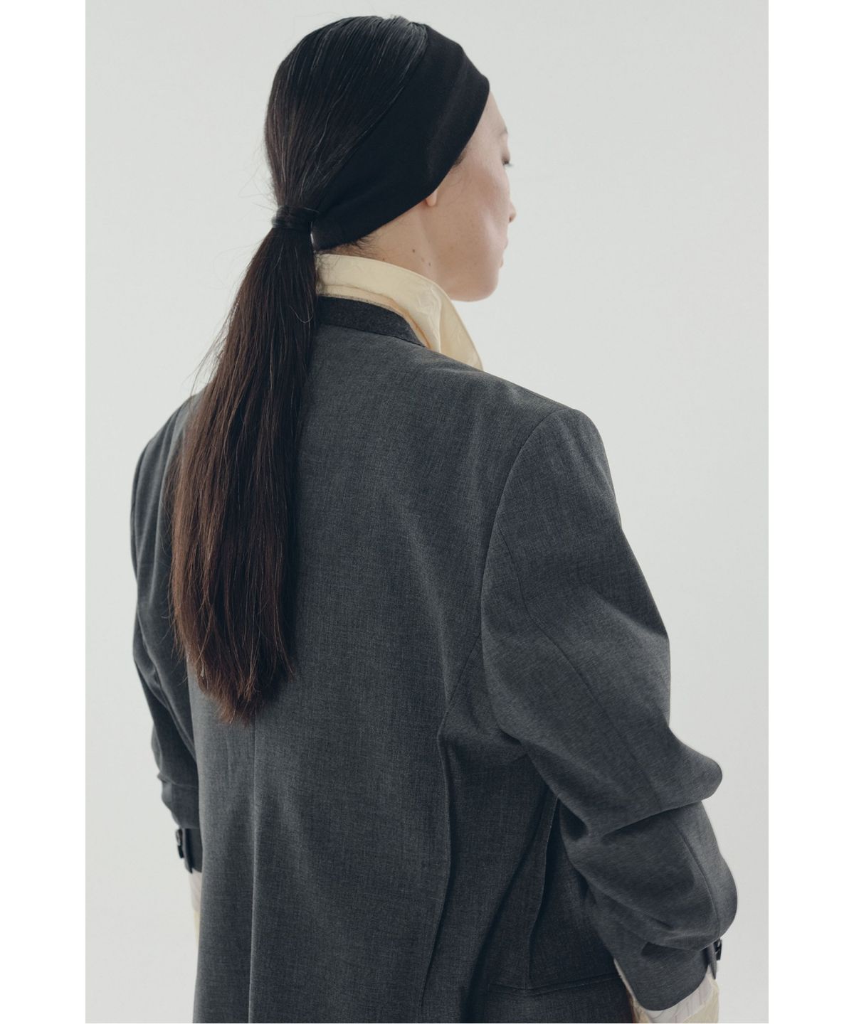 래코드(RECODE) Folded Raw edged jacket_RQJAS25502GYX