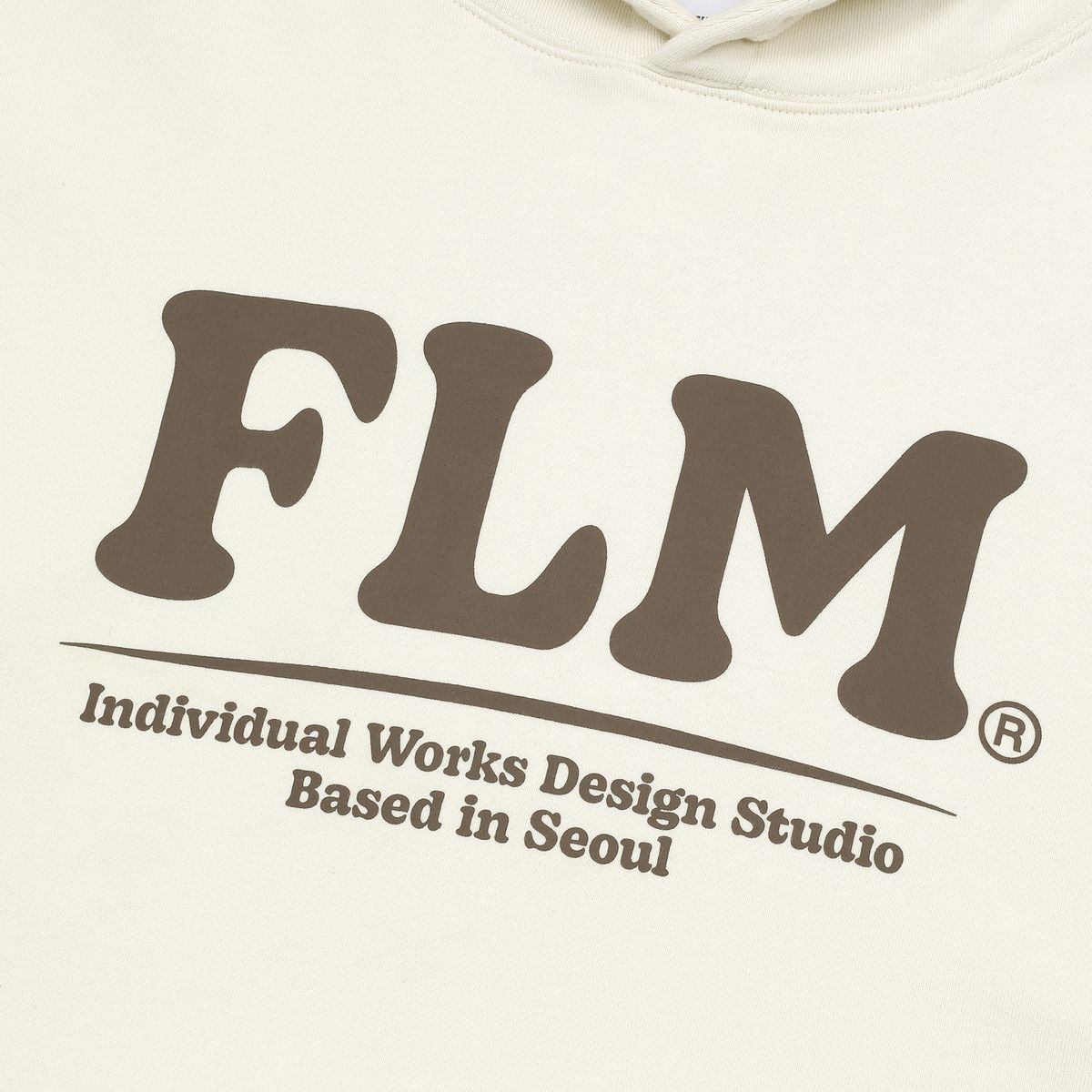 필루미네이트(FILLUMINATE) FLM 빅 로고 후디-크림