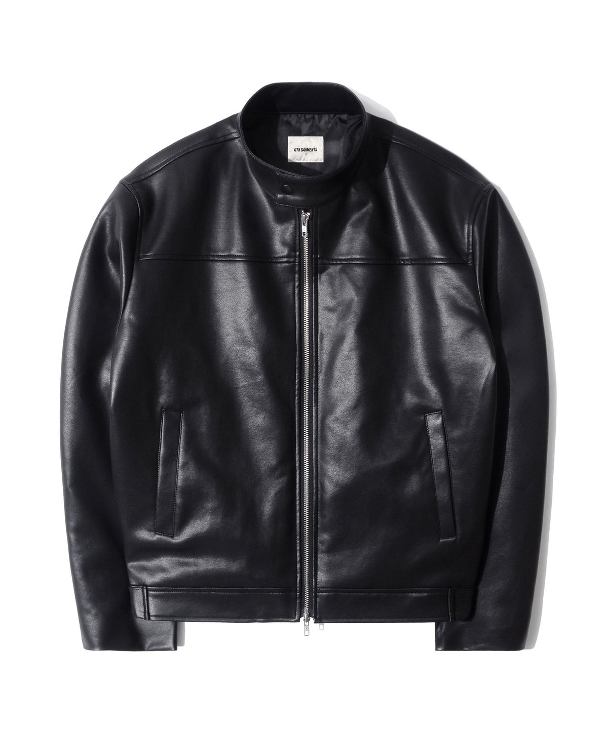 큐티에잇 가먼츠(QT8 GARMENTS) RG Synthetic Leather Moto Jacket (Black)