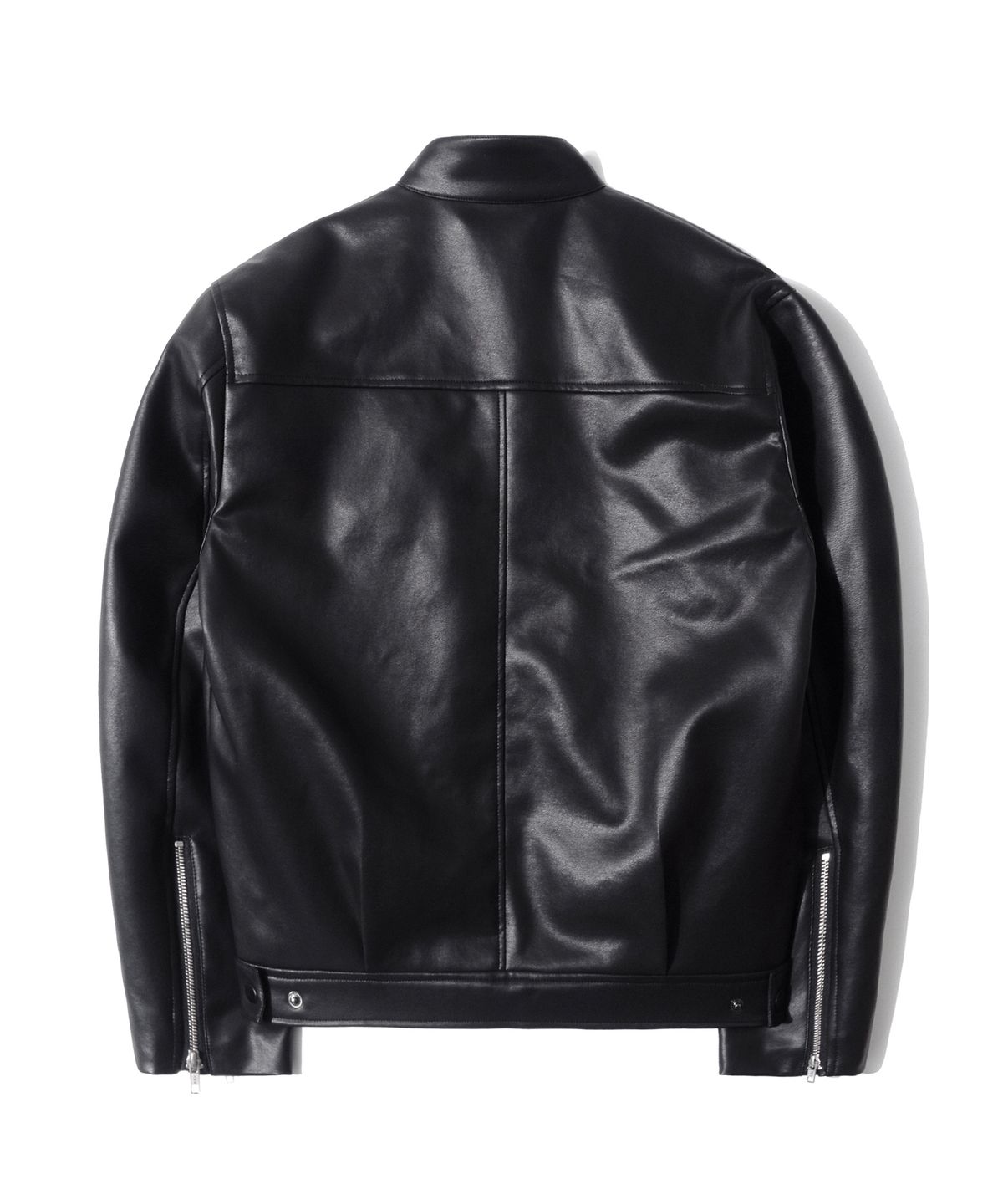 큐티에잇 가먼츠(QT8 GARMENTS) RG Synthetic Leather Moto Jacket (Black)
