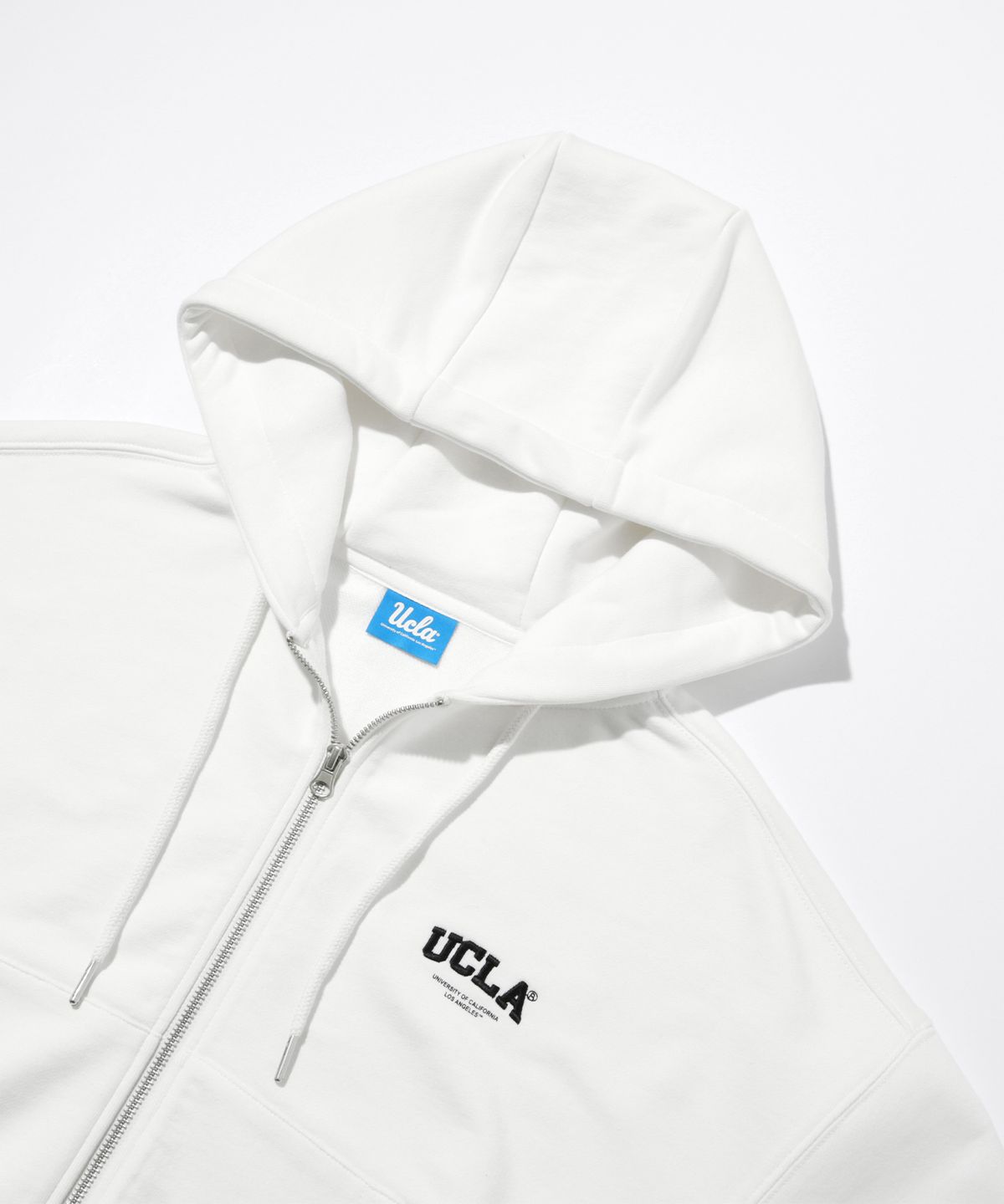 유씨엘에이(UCLA) 여성 베이직 로고 집업 크롭 후디[O-WHITE](UBRGD50)