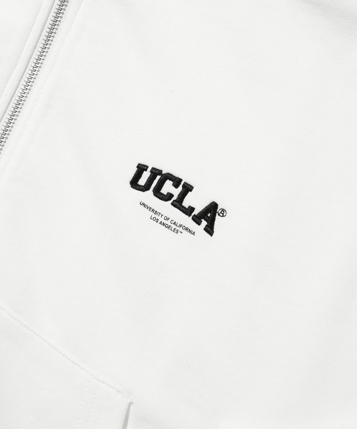 유씨엘에이(UCLA) 여성 베이직 로고 집업 크롭 후디[O-WHITE](UBRGD50)