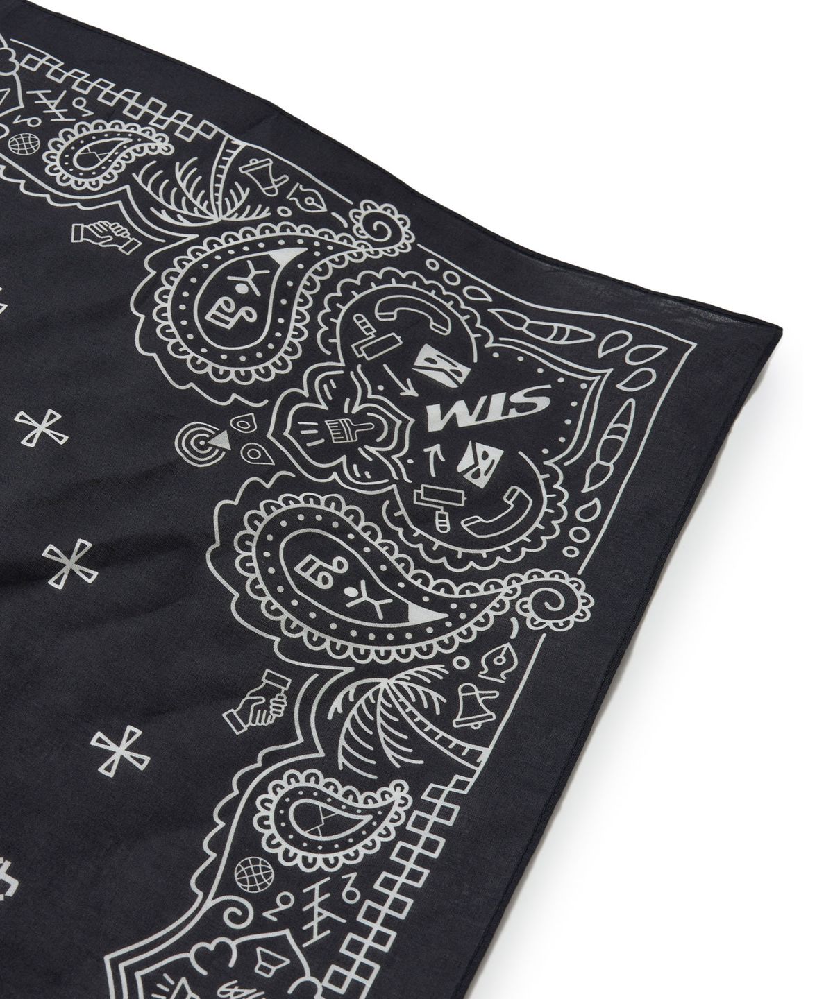 브라운브레스(BROWNBREATH) PAISLEY TAG BANDANA - BLACK