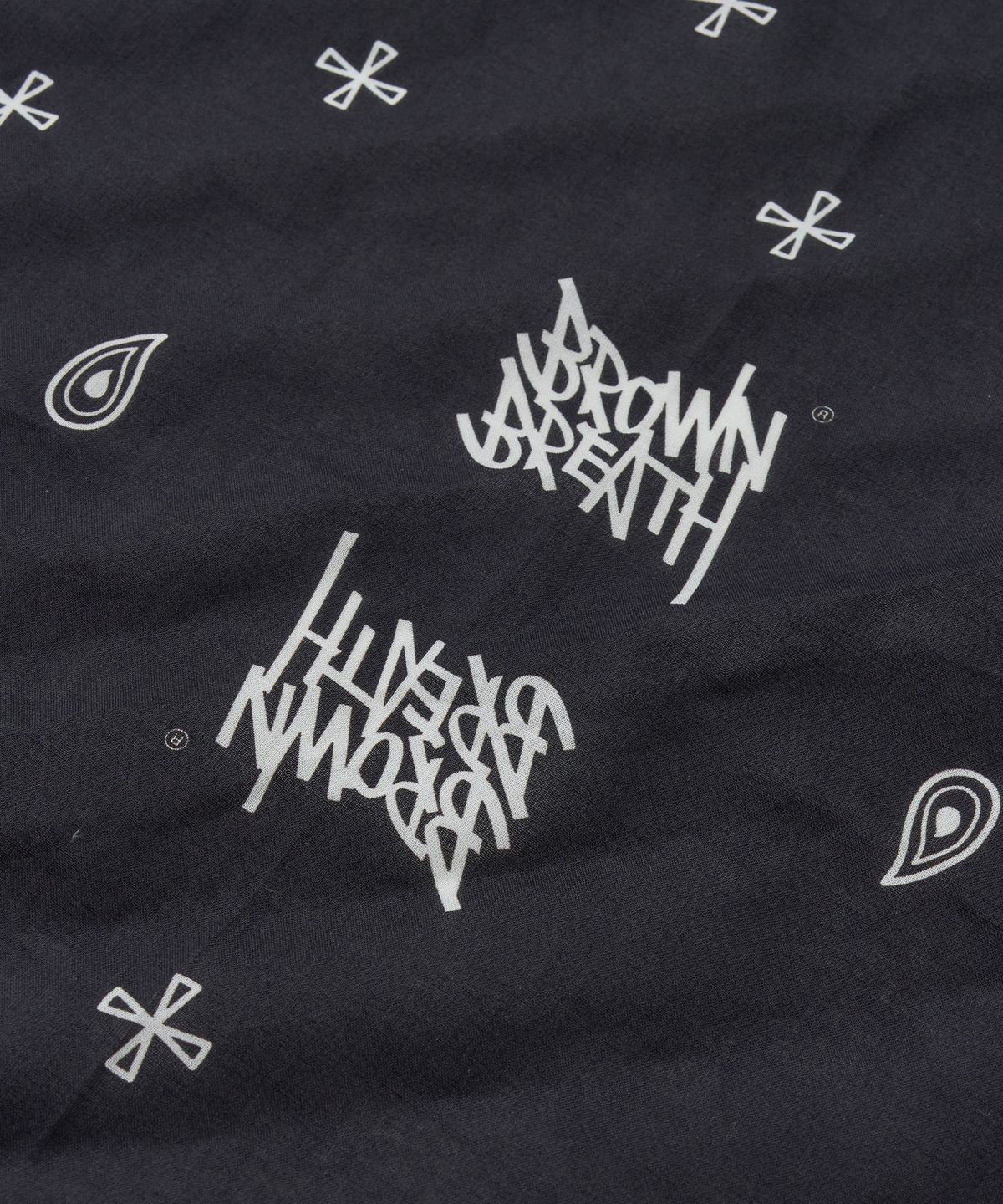 브라운브레스(BROWNBREATH) PAISLEY TAG BANDANA - BLACK