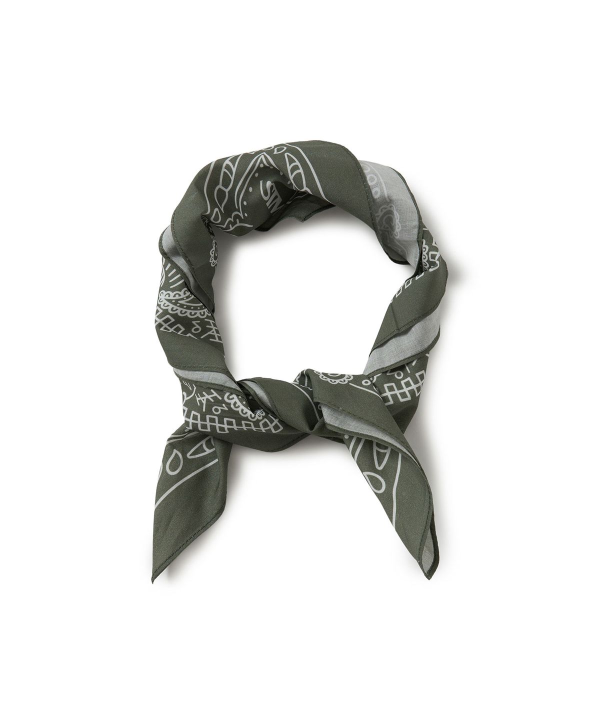 브라운브레스(BROWNBREATH) PAISLEY TAG BANDANA - KHAKI