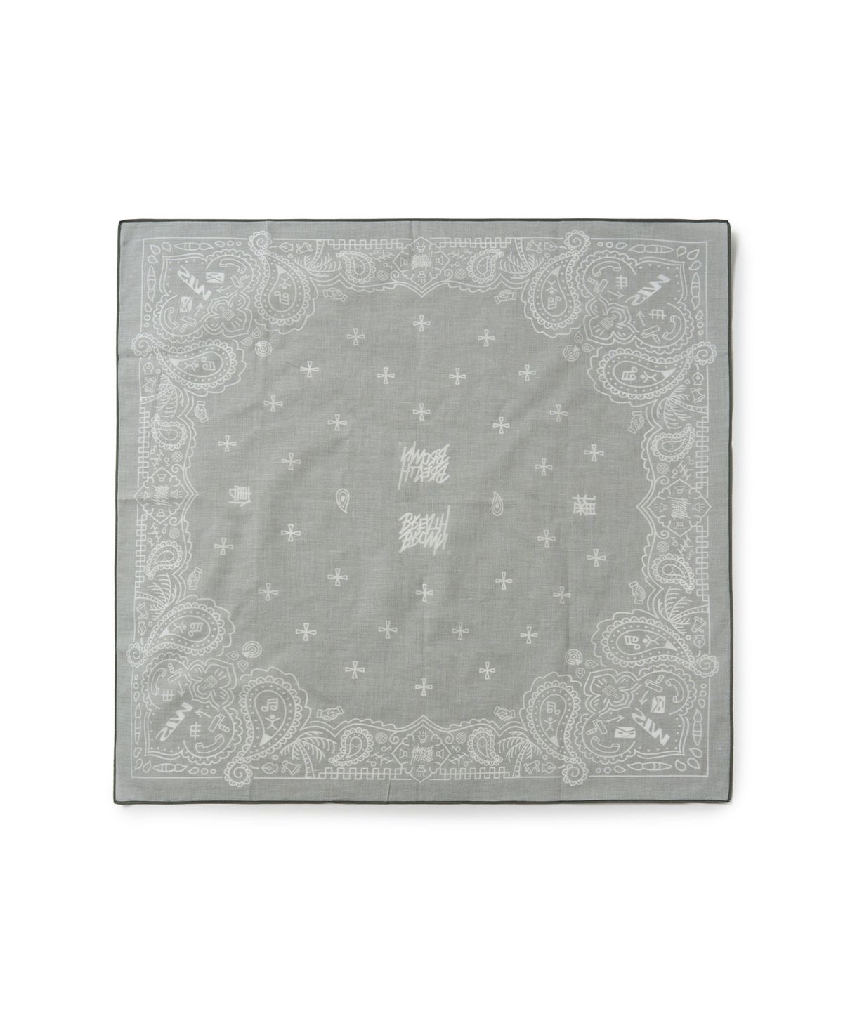 브라운브레스(BROWNBREATH) PAISLEY TAG BANDANA - KHAKI