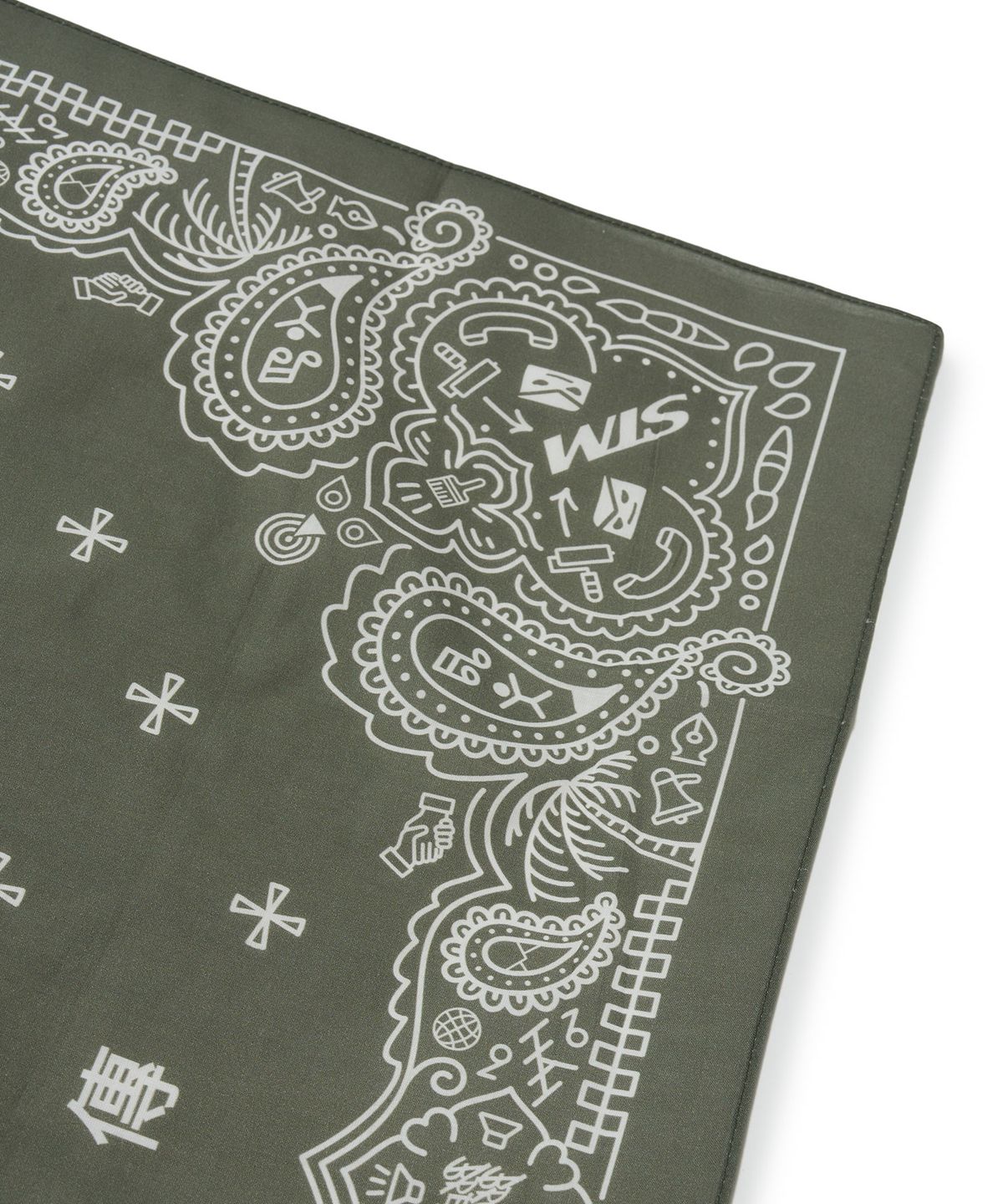 브라운브레스(BROWNBREATH) PAISLEY TAG BANDANA - KHAKI