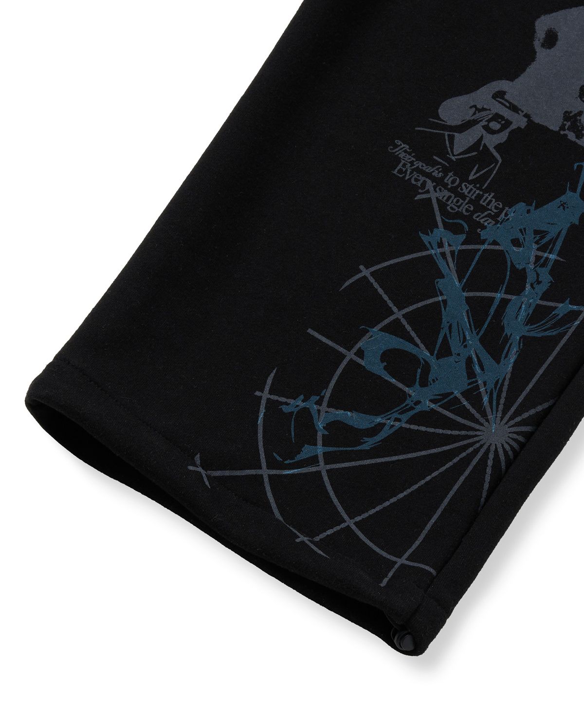 브라운브레스(BROWNBREATH) GRAPHICS SWEAT PANTS - BLACK