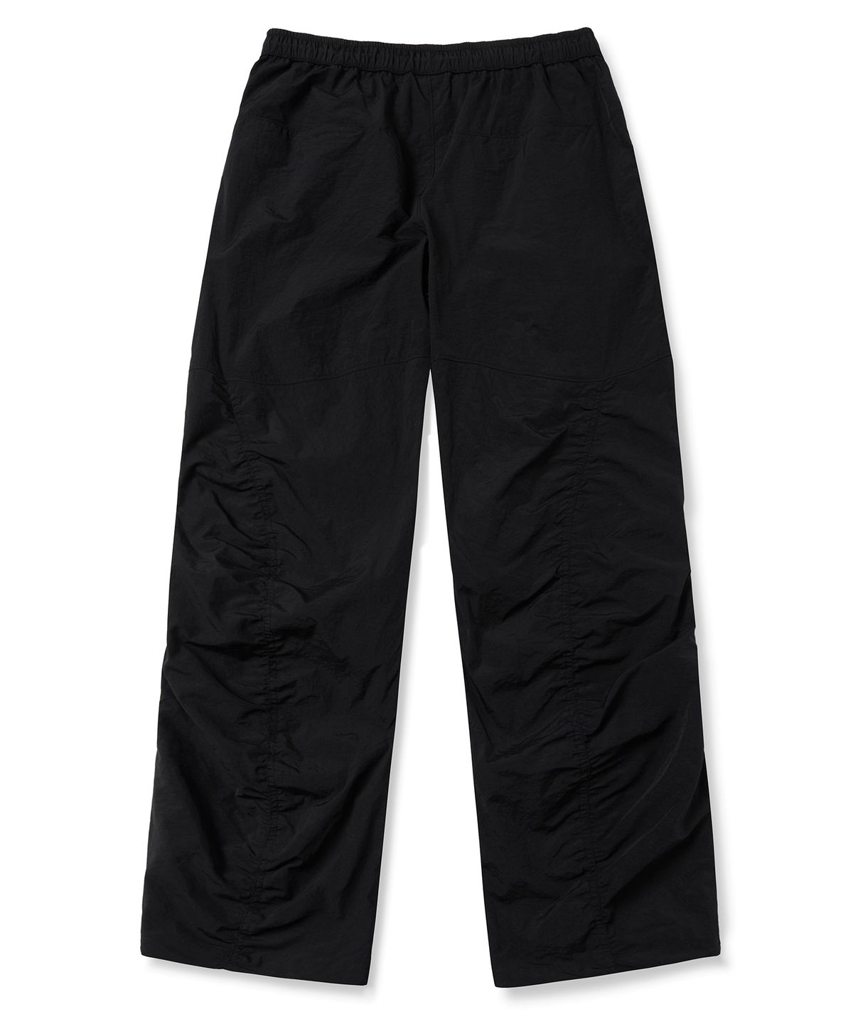 브라운브레스(BROWNBREATH) TAG NYLON SHIRRING PANTS - BLACK
