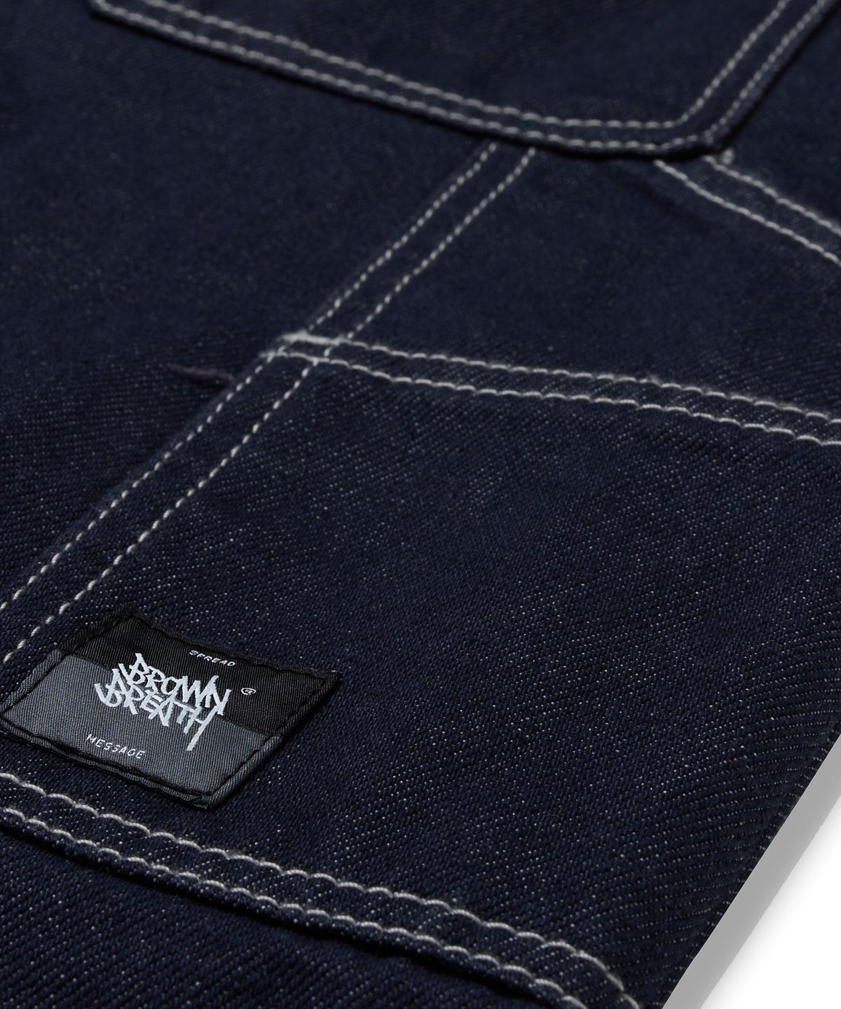 브라운브레스(BROWNBREATH) BIG POCKET CARPENTER PANTS - DARK INDIGO