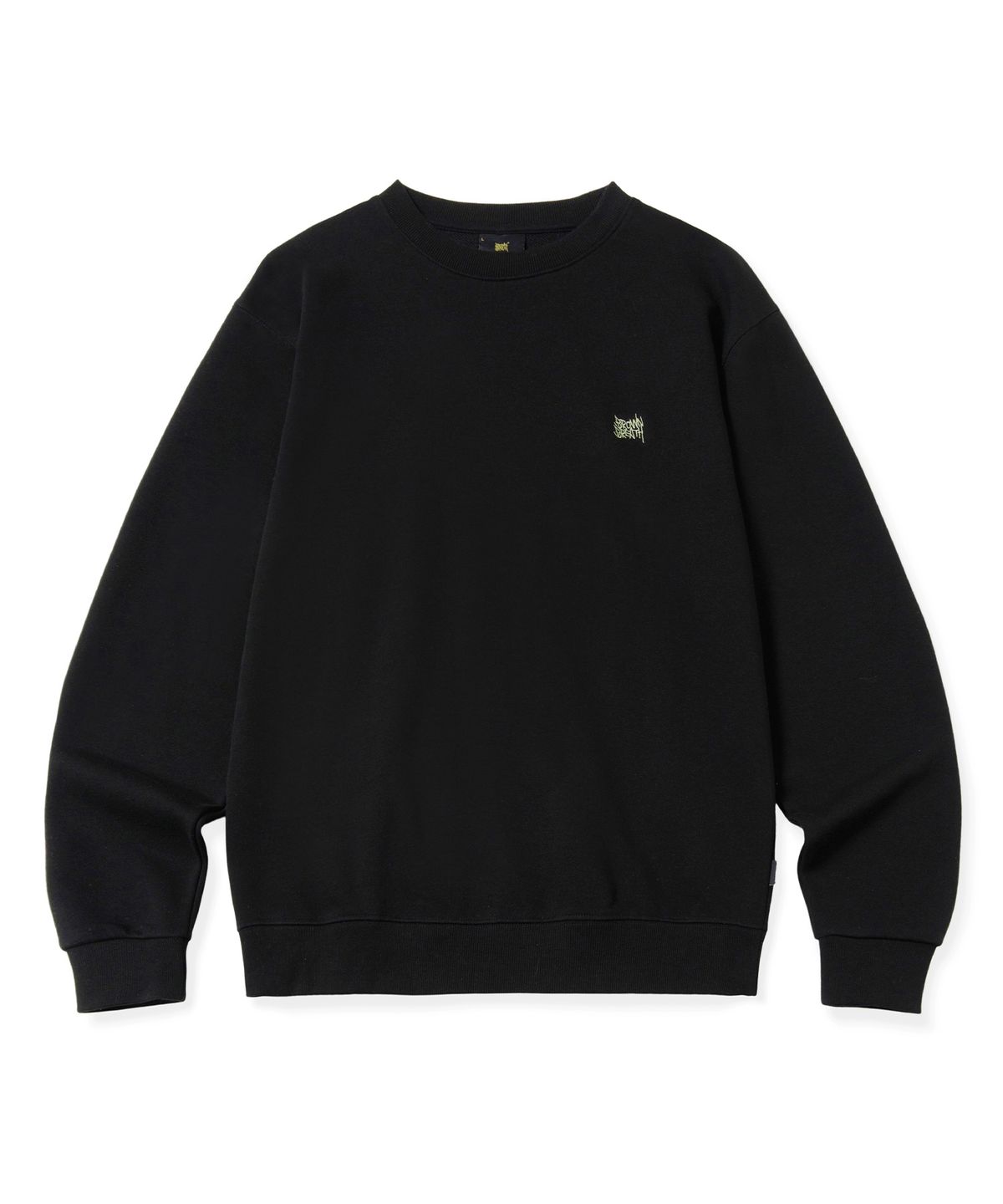 브라운브레스(BROWNBREATH) BUBBLE TAG CREWNECK - BLACK