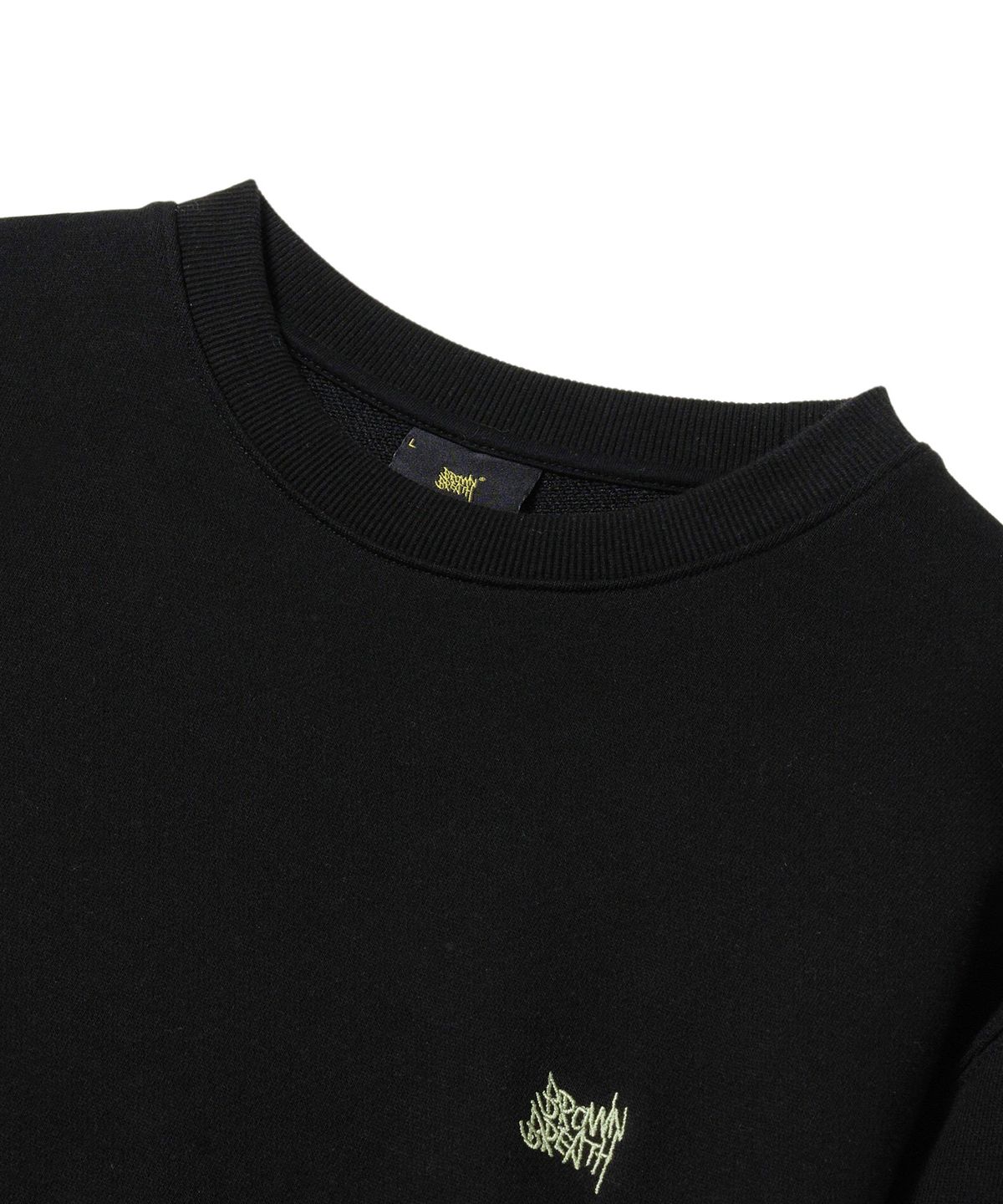 브라운브레스(BROWNBREATH) BUBBLE TAG CREWNECK - BLACK