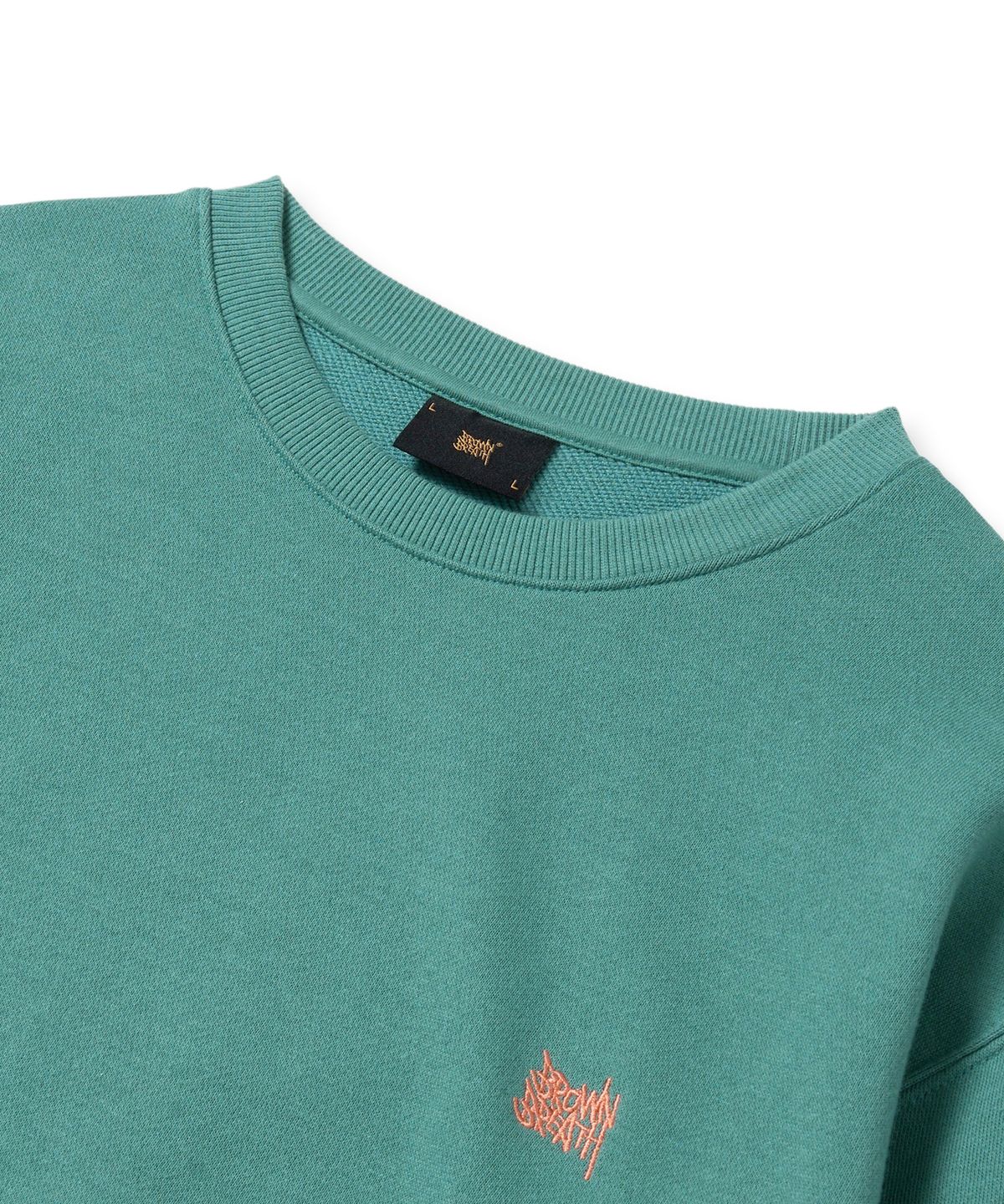 브라운브레스(BROWNBREATH) BUBBLE TAG CREWNECK - KHAKI