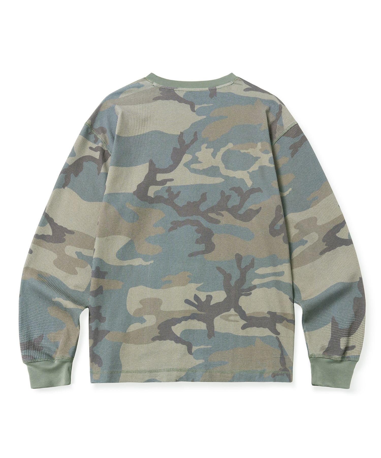 MUSINSA公式 | BROWNBREATH TAG CAMOUFLAGE WAFFLE LONGSLEEVE - KHAKI