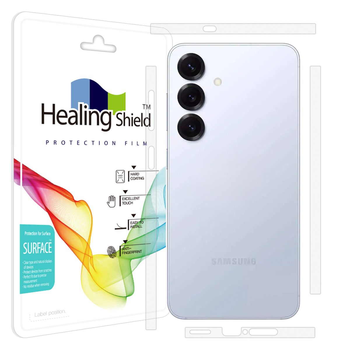 힐링쉴드(HEALINGSHIELD) 갤럭시S25 무광 측면테두리 보호필름 2세트