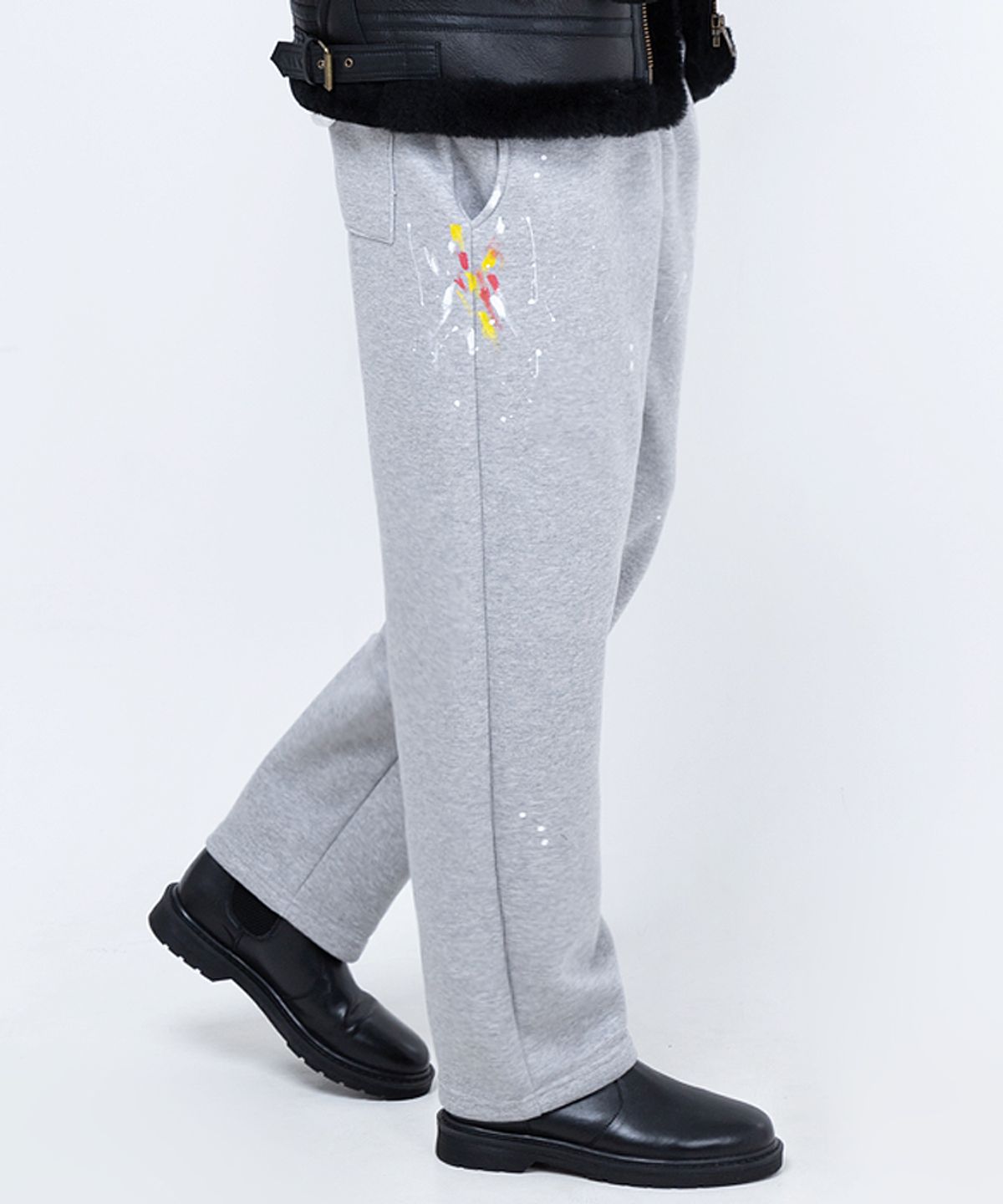 스트라이크(STRIKE) 아트워크 코튼 릴랙스 팬츠 Artwork Cotton Relaxed Pants (GREY)