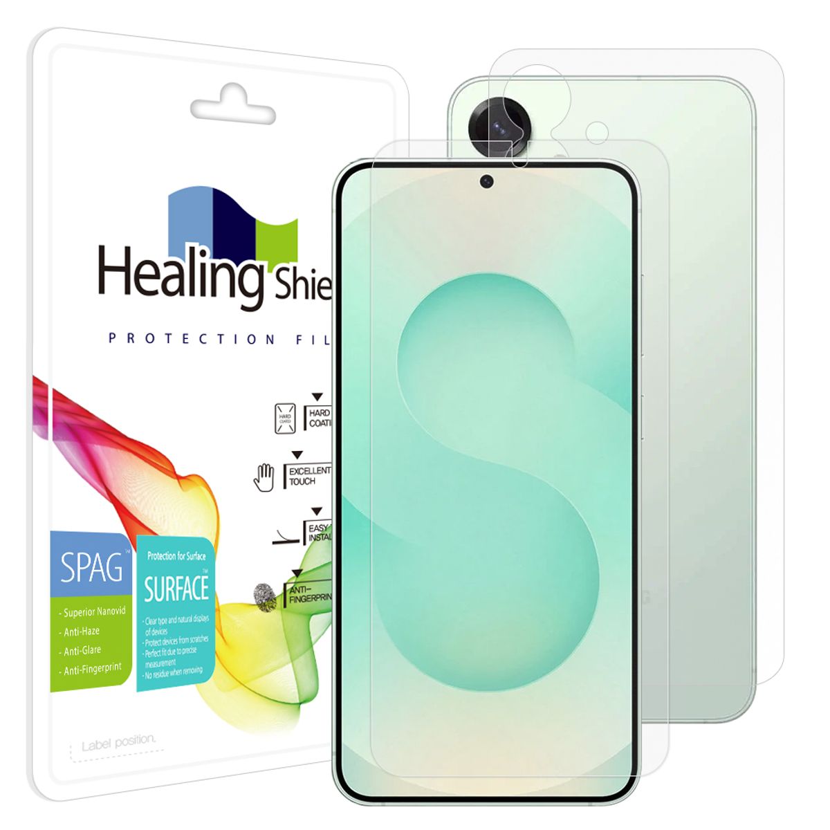 힐링쉴드(HEALINGSHIELD) 갤럭시S25 플러스 슈페리어 저반사 액정보호필름 1매 후면1매
