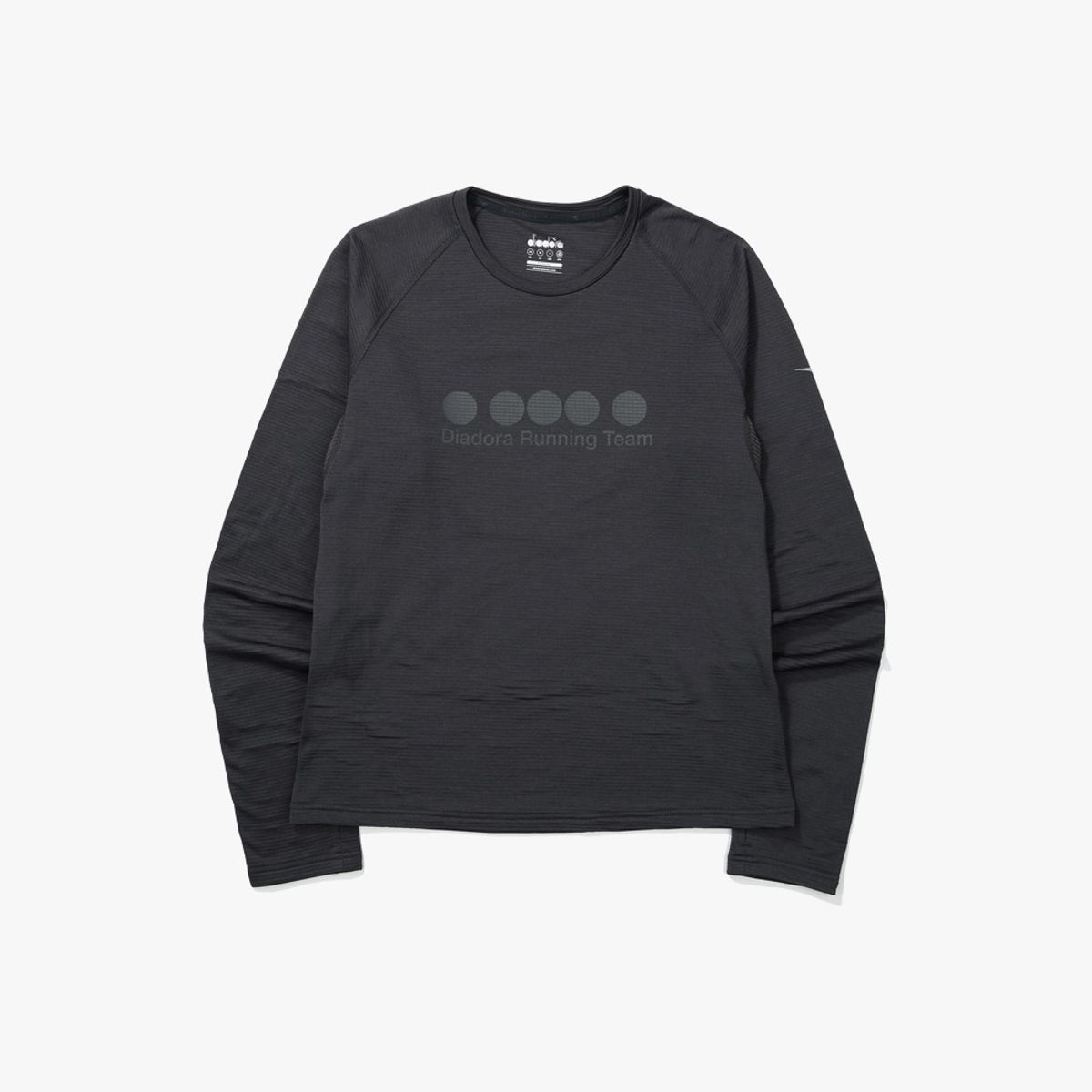 디아도라(diadora) 써마플로우 러닝 긴팔 티셔츠 DARK GERY